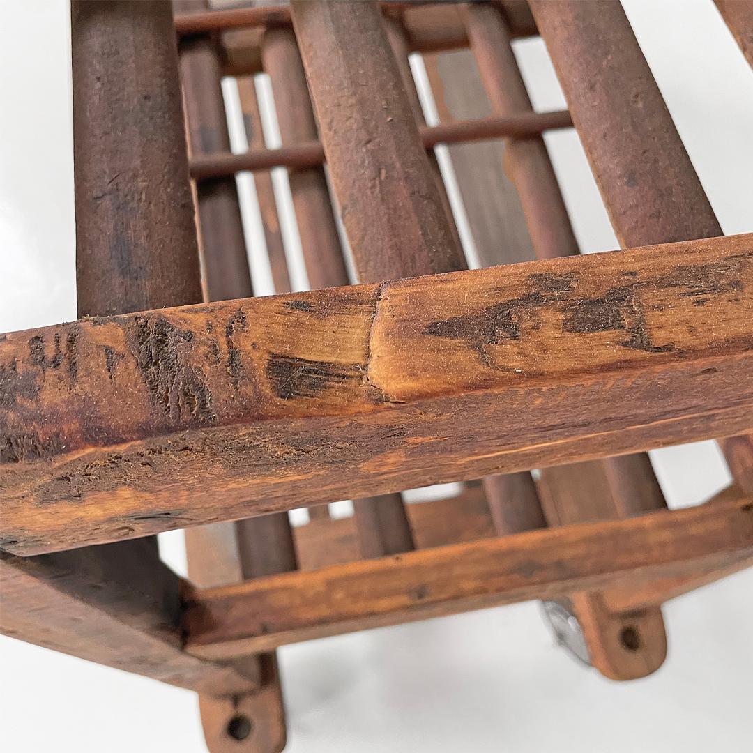 Italian art deco rectangular wooden cart, 1920s For Sale 7