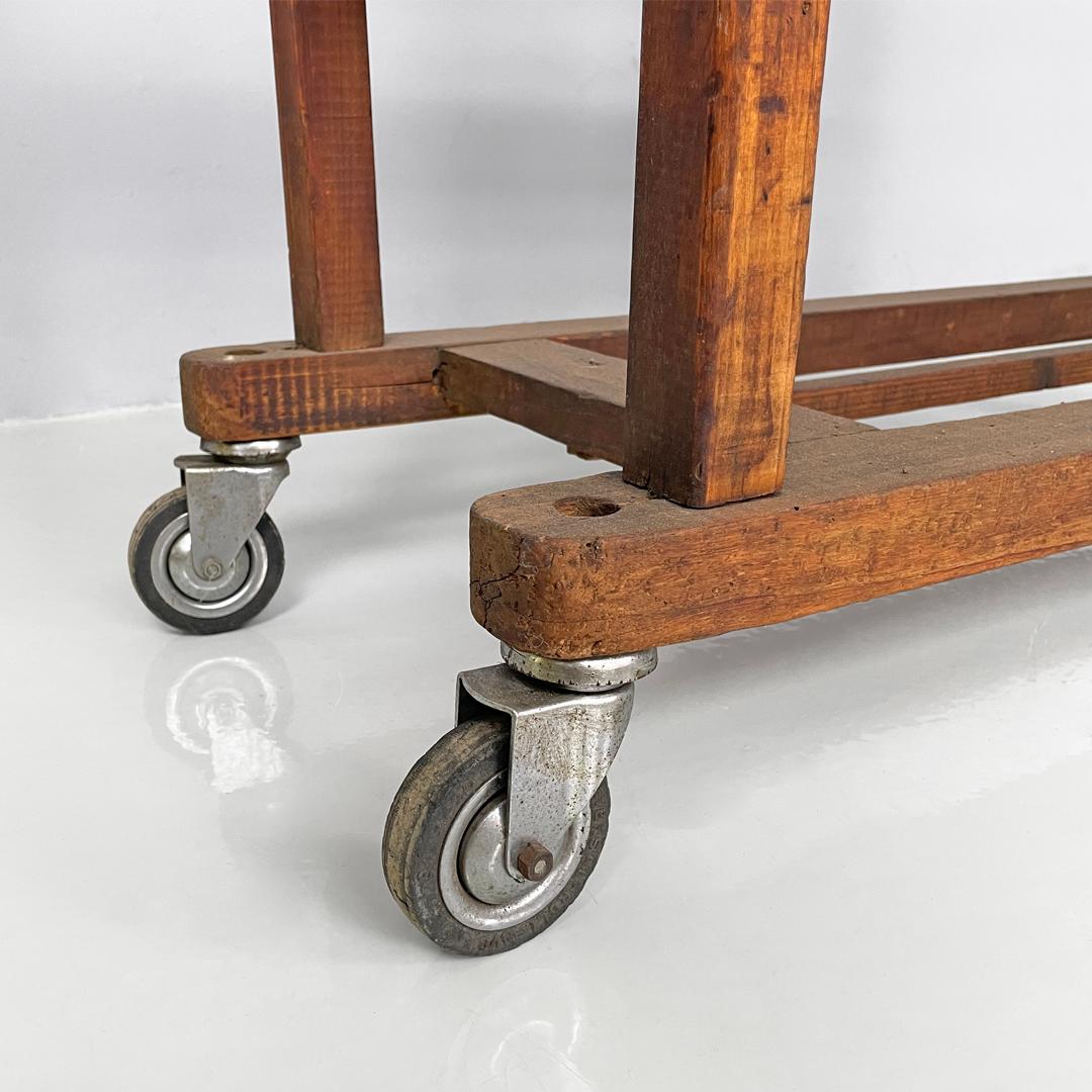 Italian art deco rectangular wooden cart, 1920s For Sale 11