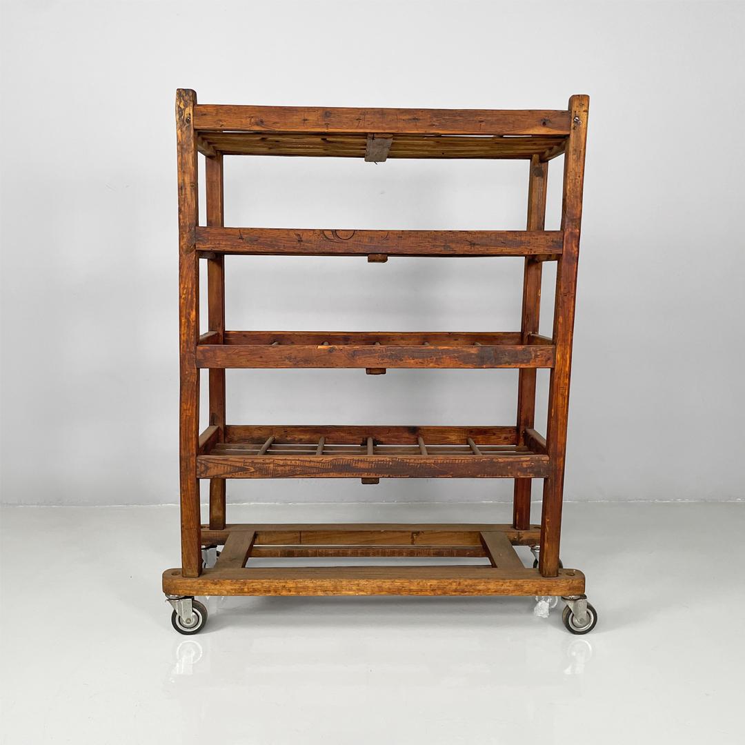 Art Deco Italian art deco rectangular wooden cart, 1920s For Sale