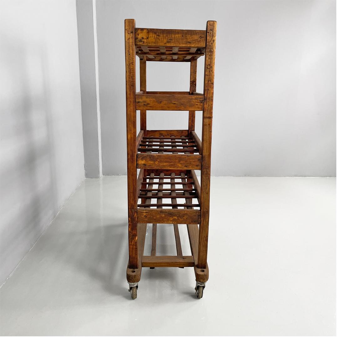 Early 20th Century Italian art deco rectangular wooden cart, 1920s For Sale