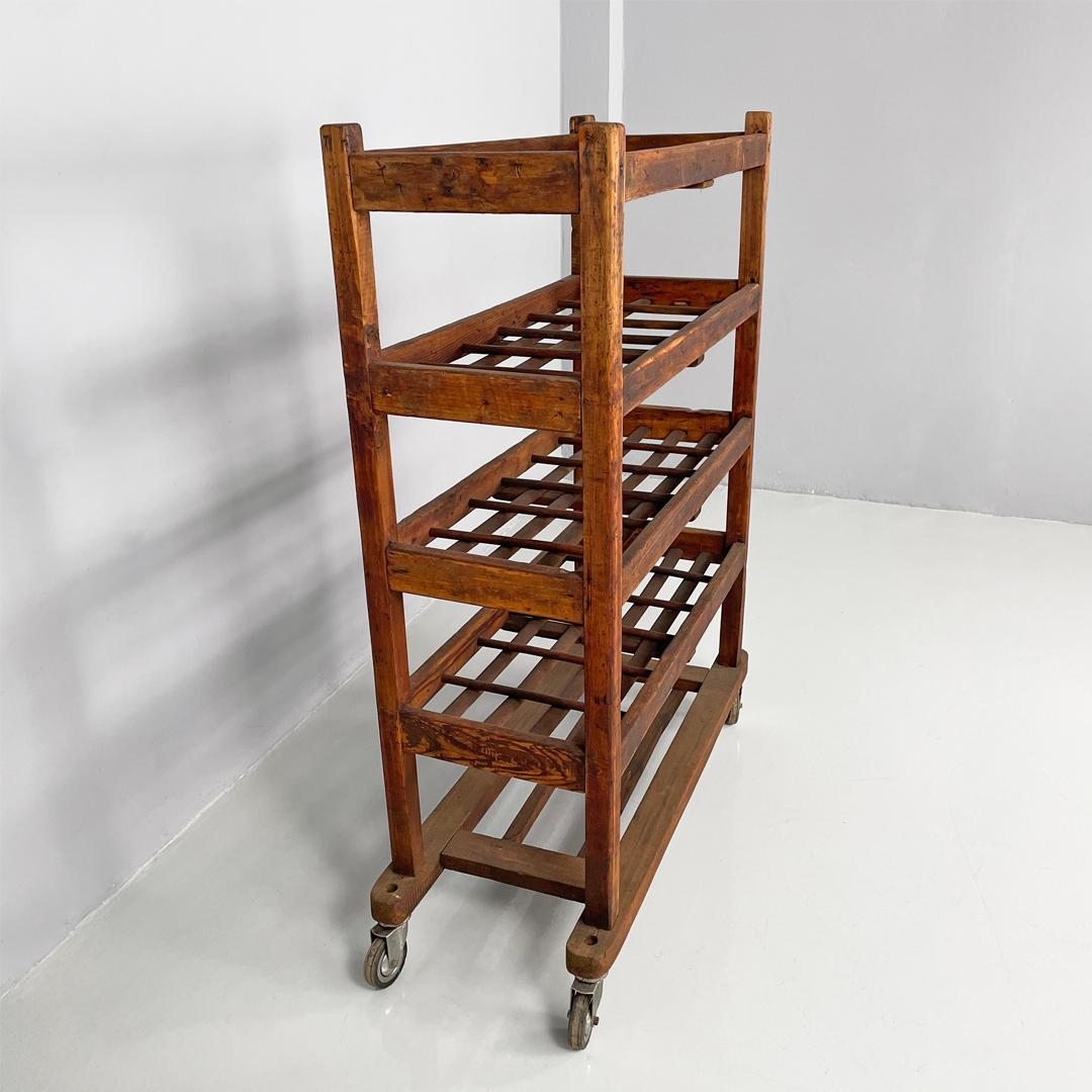 Italian art deco rectangular wooden cart, 1920s For Sale 1