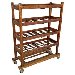 Italian art deco rectangular wooden cart, 1920s