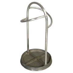 Italian Art Deco round umbrella stand in metal, 1930s
