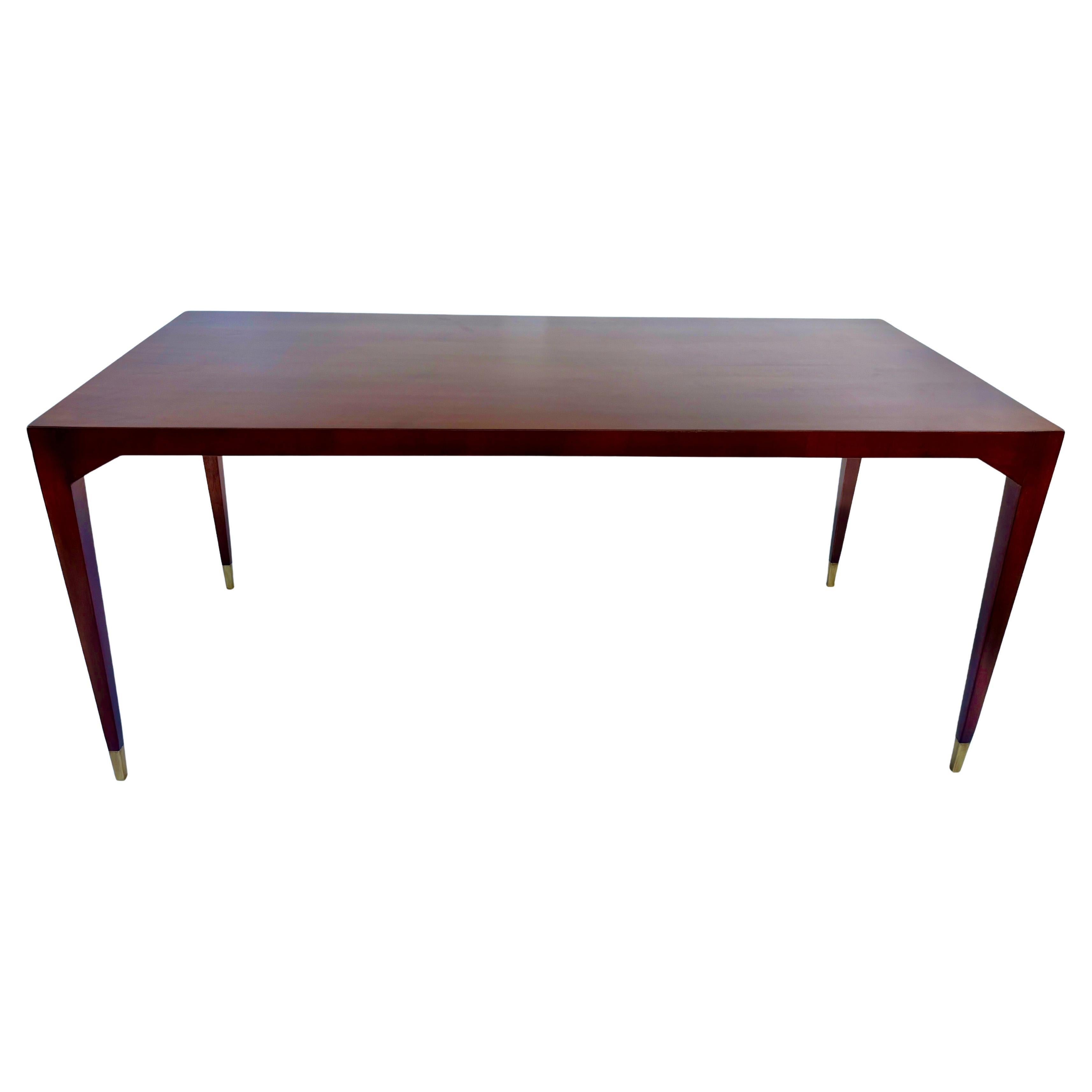 Italian Art Deco Satin Wood & Brass Cocktail Table