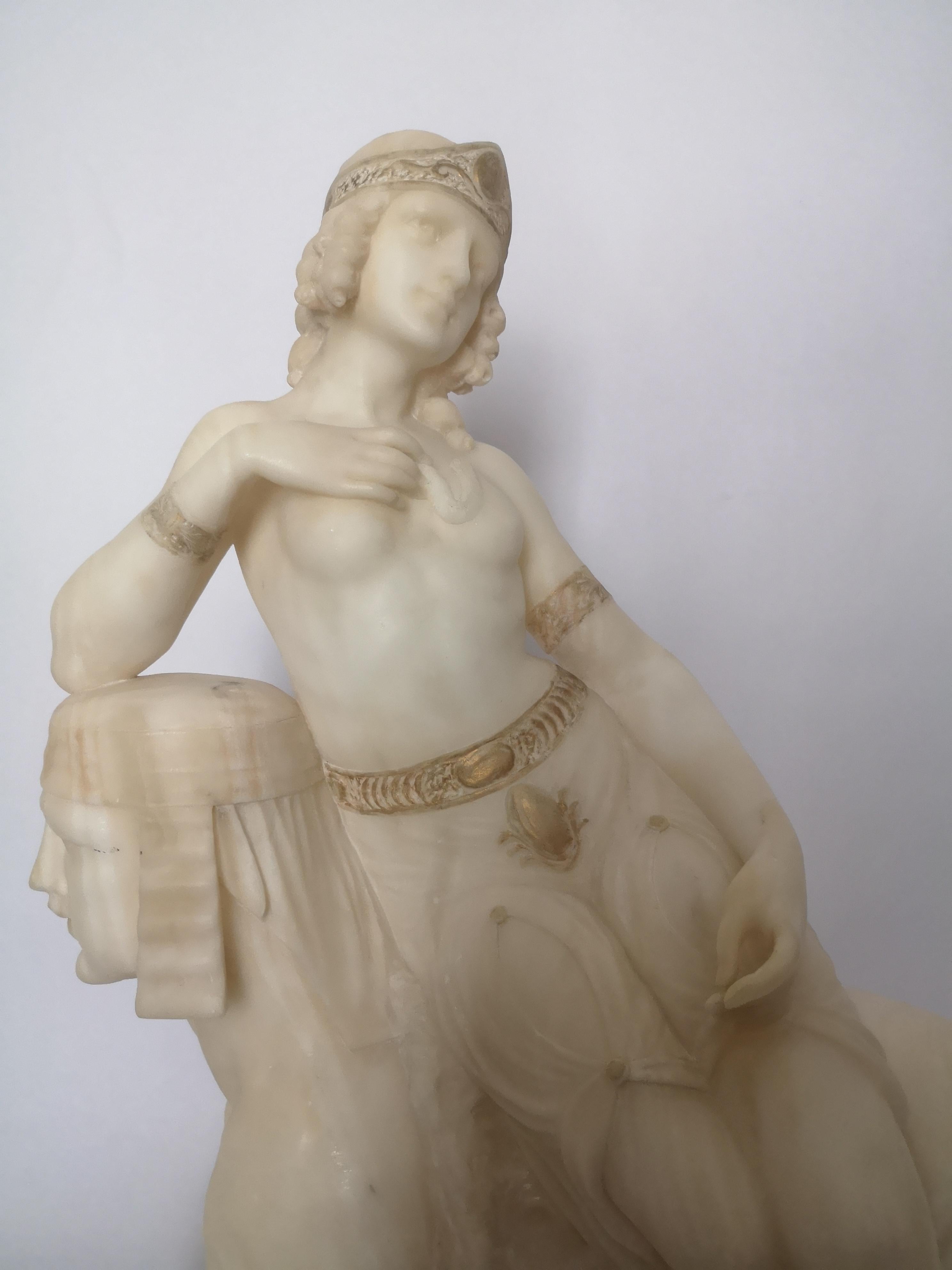 Italian Art Deco Sculpture of a Lady Upon a Sphinx by F Masini In Good Condition In London, GB