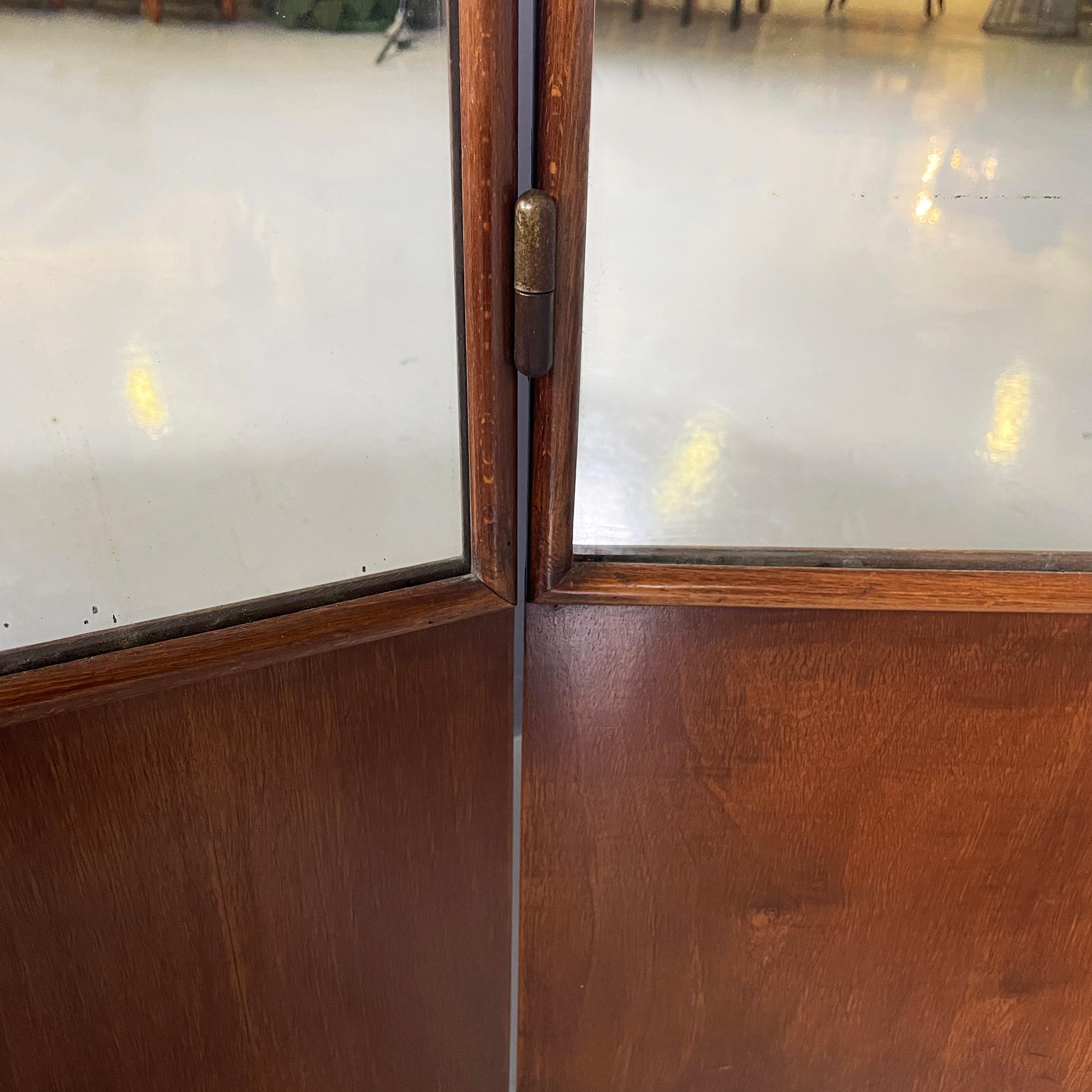 Italian art deco Self-supporting floor mirror in wood, 1940s For Sale 5
