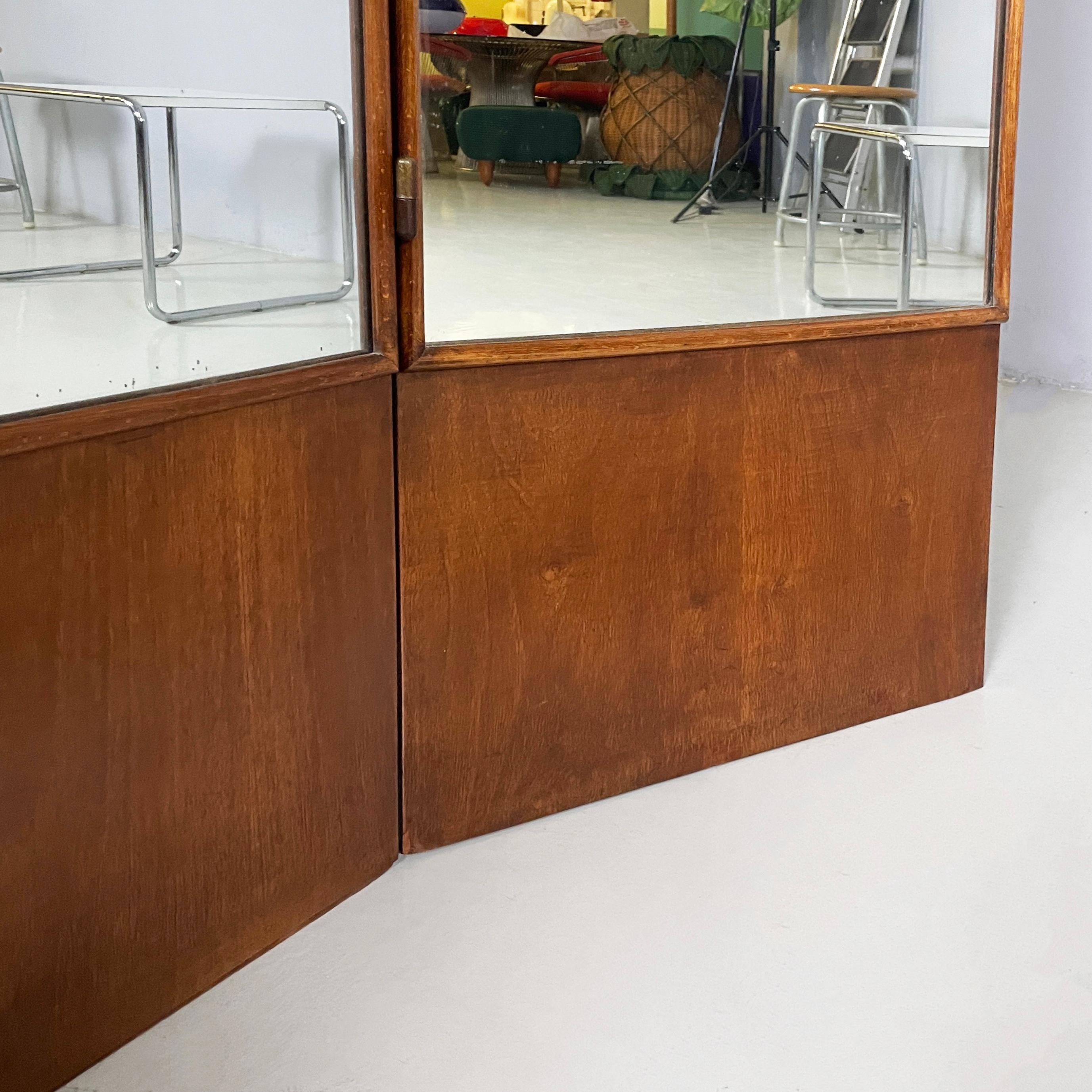 Italian art deco Self-supporting floor mirror in wood, 1940s For Sale 6