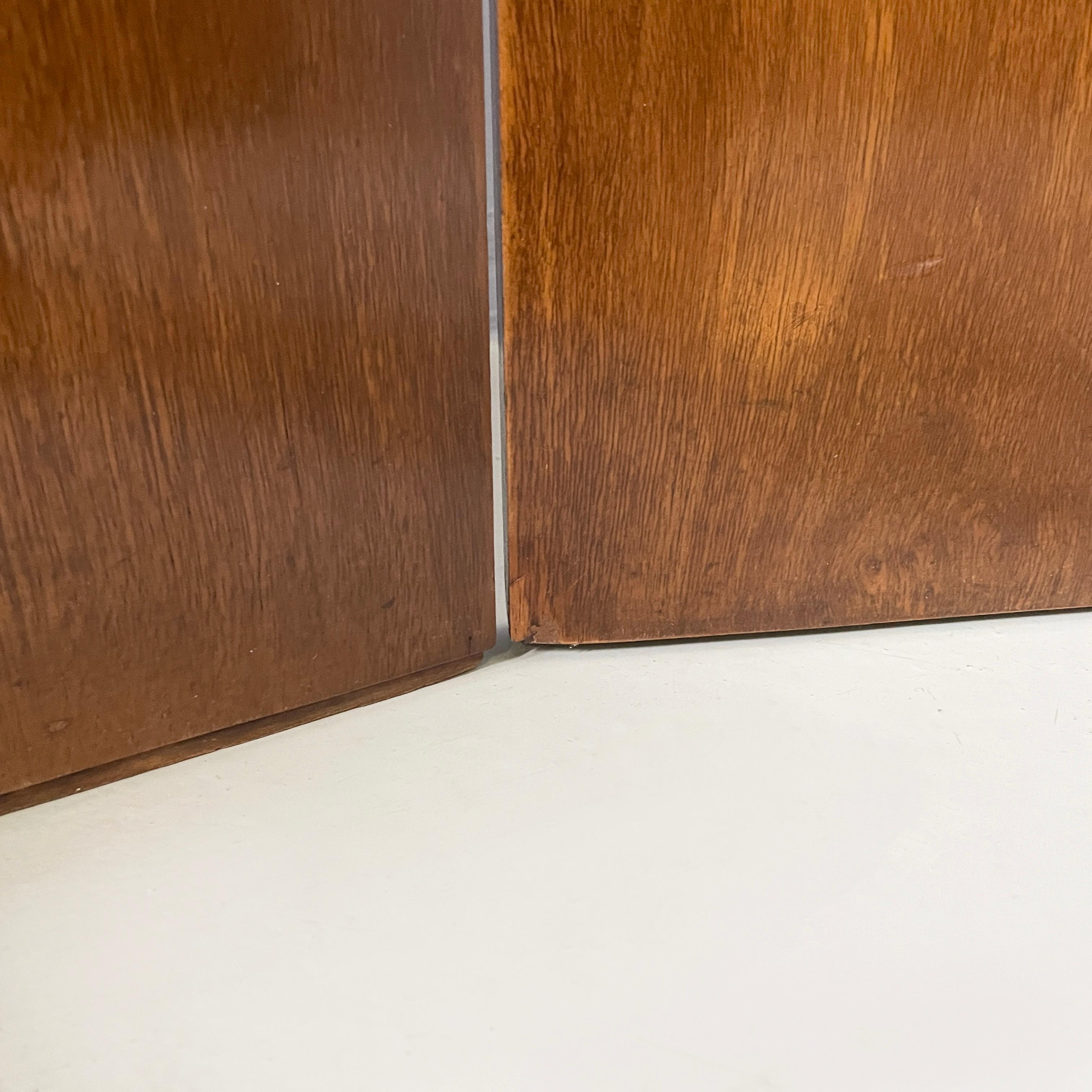 Italian art deco Self-supporting floor mirror in wood, 1940s For Sale 9
