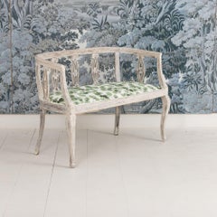 Italienische Art-Déco-Sitzbank in Originalfarbe, CIRCA 1920