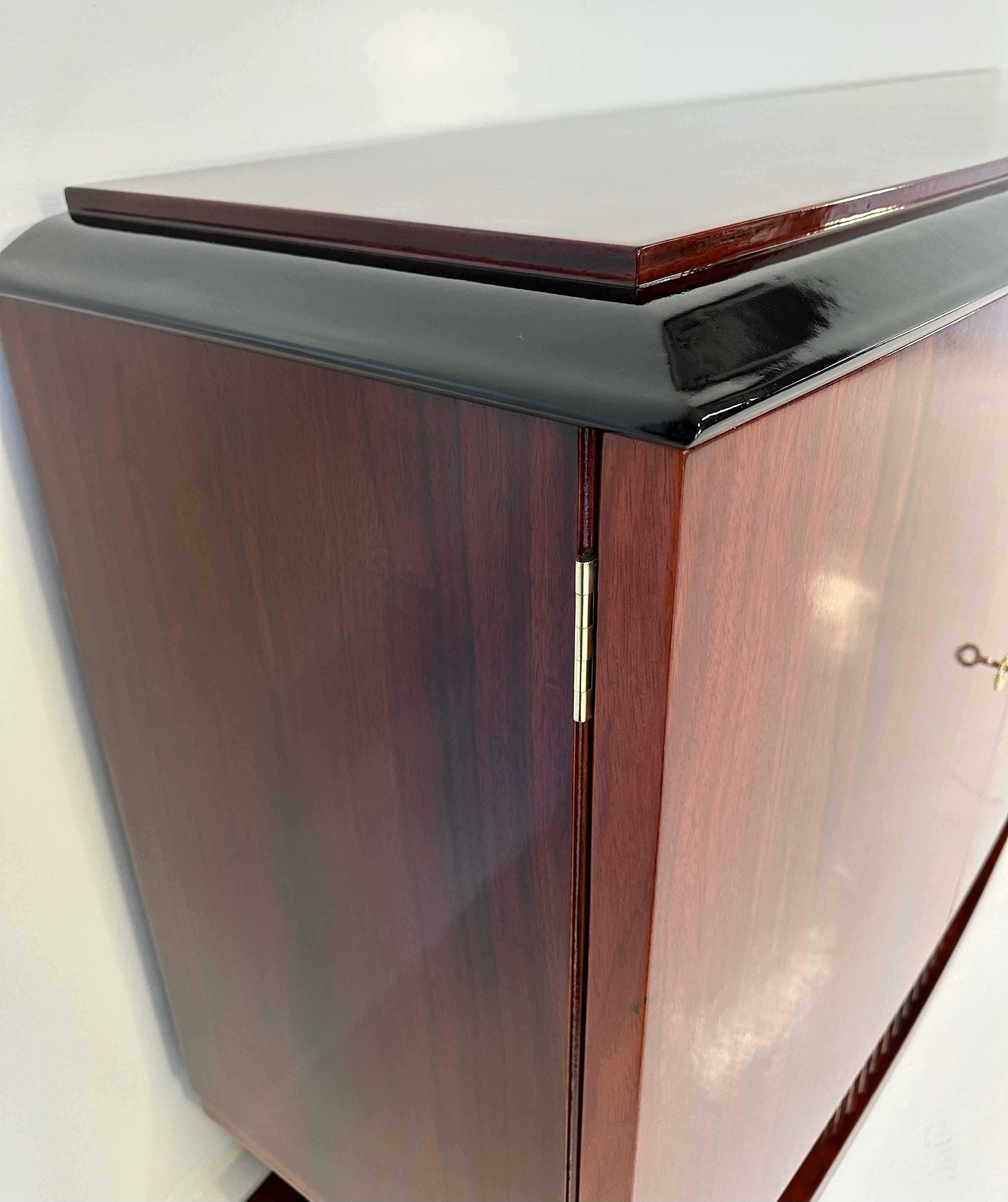 Italienisches Art déco-Sideboard aus Chagrin- und lila Herzholz im Art déco-Stil Attr. Borsani, 1940er Jahre im Angebot 3