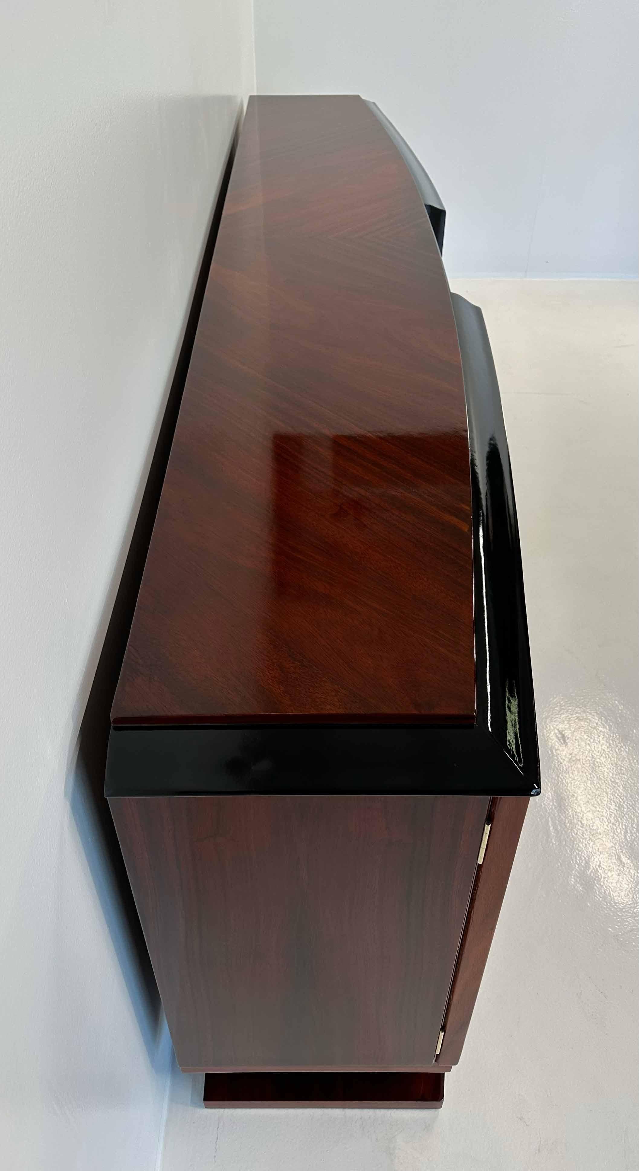 Italienisches Art déco-Sideboard aus Chagrin- und lila Herzholz im Art déco-Stil Attr. Borsani, 1940er Jahre im Angebot 4