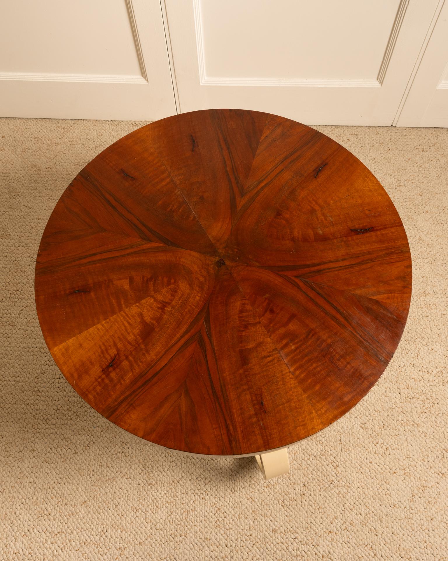 Wood Italian art deco side table - 1930s