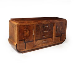 Italienisches Art Deco Sideboard aus Nussbaum um 1930