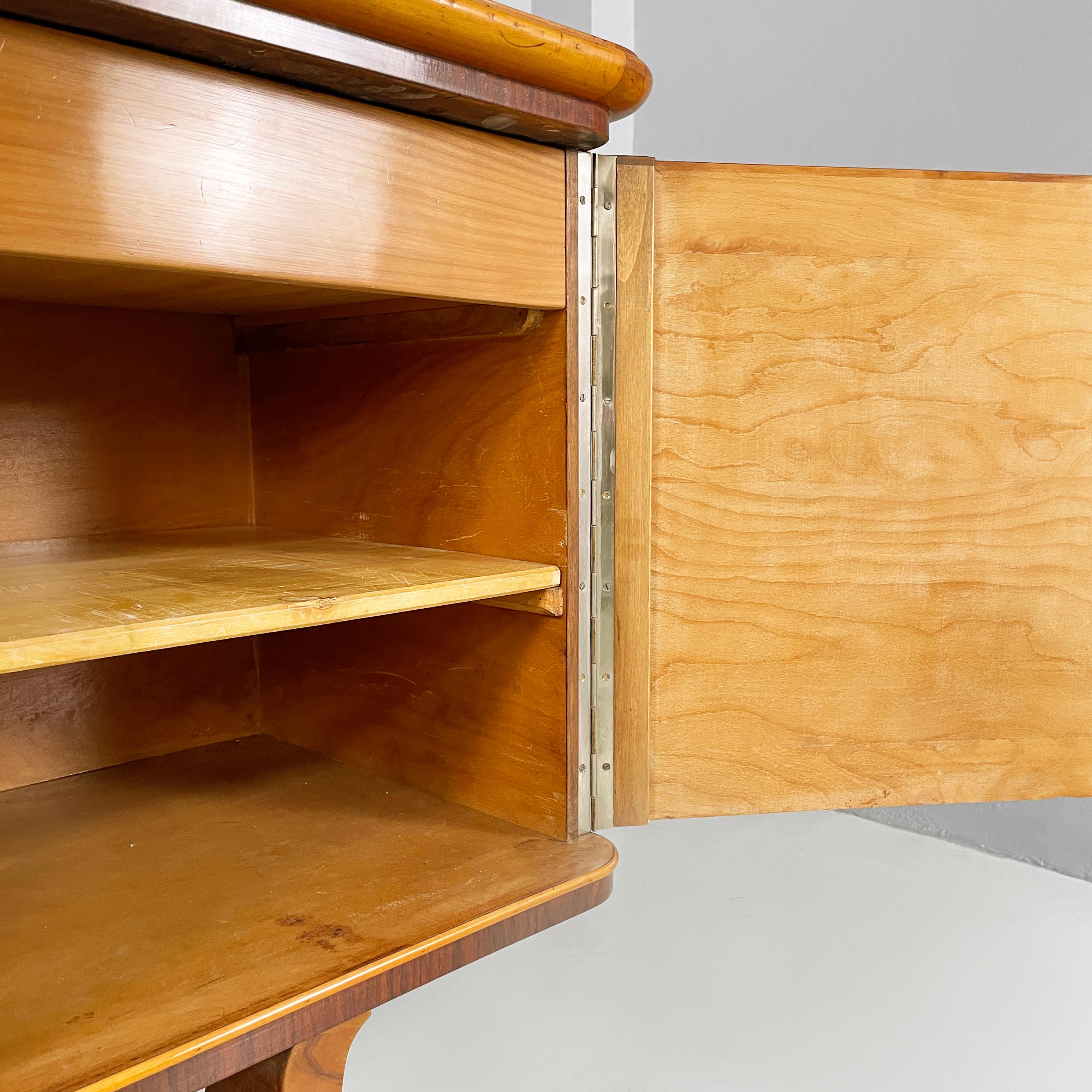 Italian Art Deco Sideboard with bar compartment in wood, 1920s in vendita 4