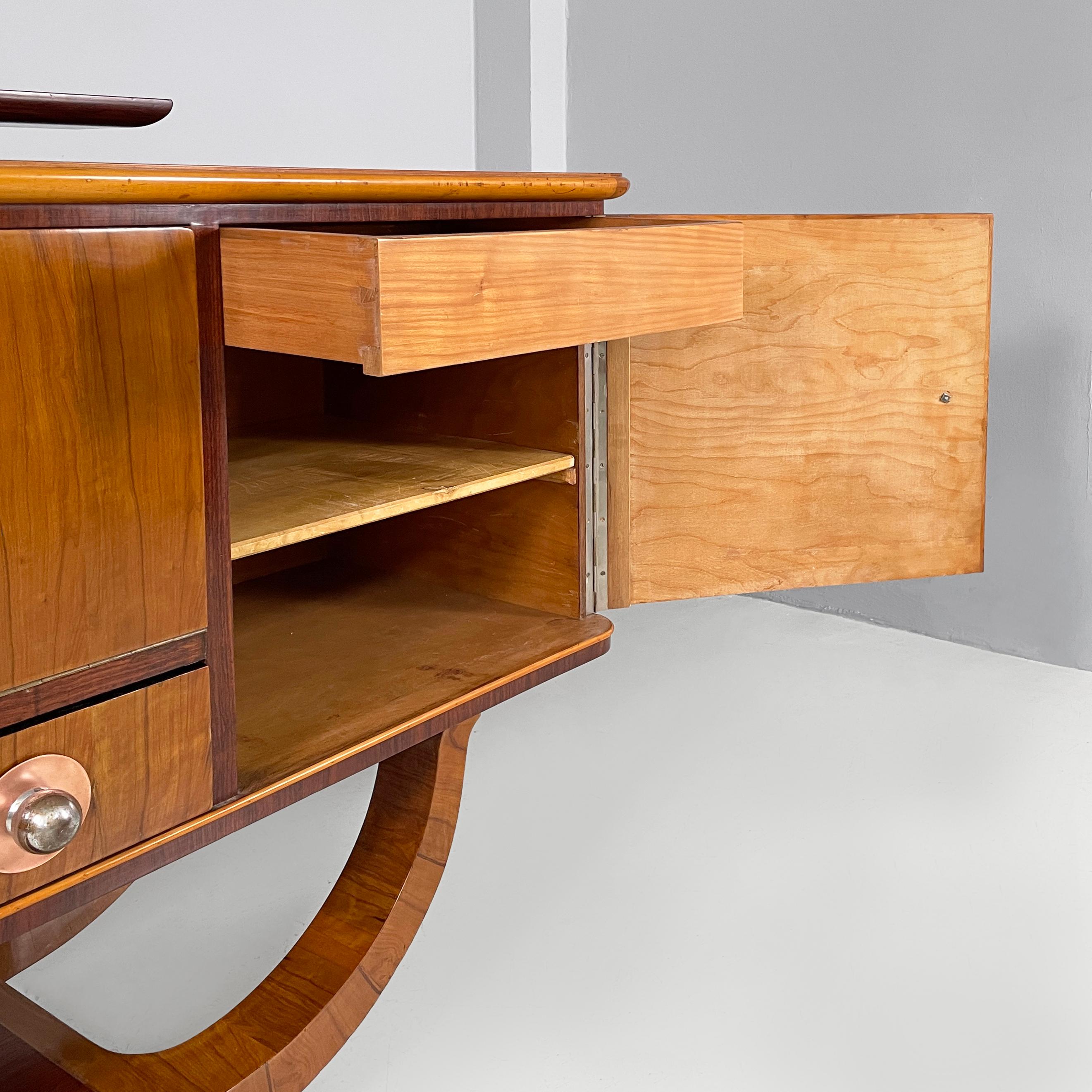 Italian Art Deco Sideboard with bar compartment in wood, 1920s in vendita 5