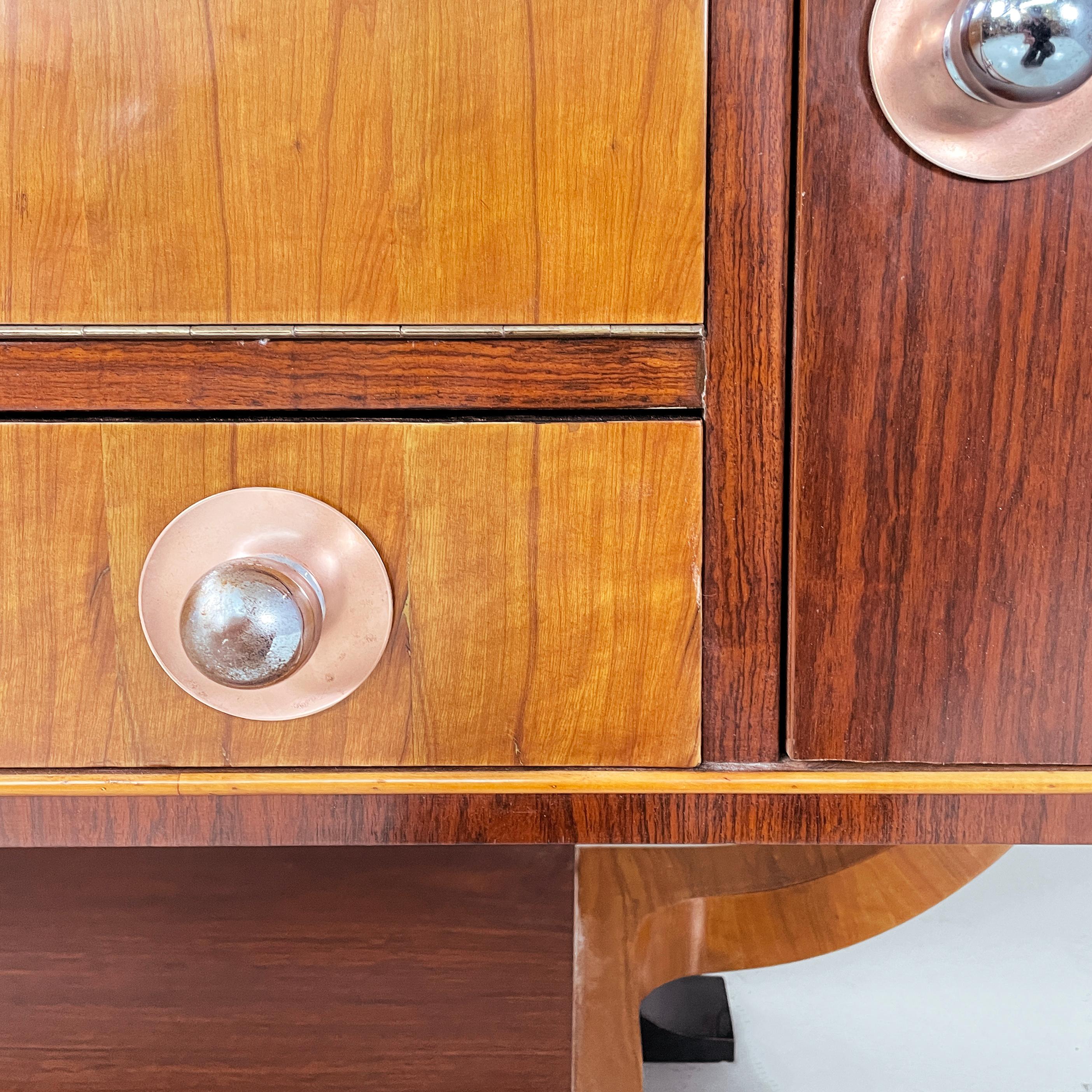 Italian Art Deco Sideboard with bar compartment in wood, 1920s in vendita 9