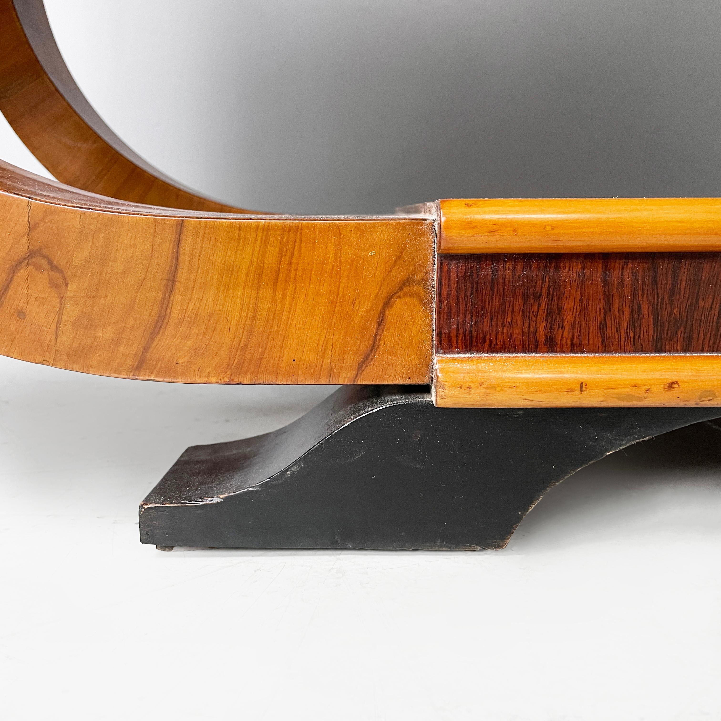 Italian Art Deco Sideboard with bar compartment in wood, 1920s in vendita 14