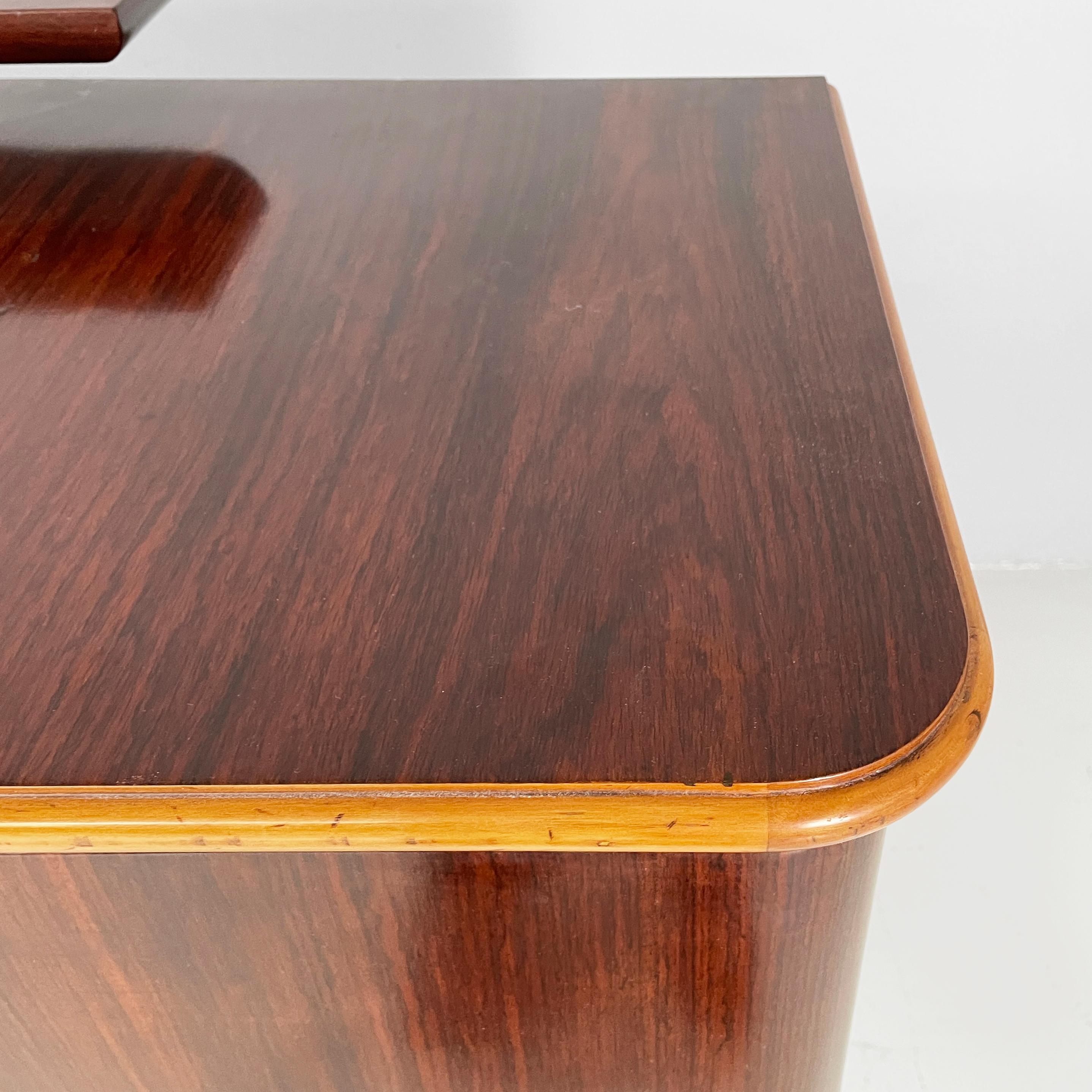 Early 20th Century Italian Art Deco Sideboard with bar compartment in wood, 1920s in vendita