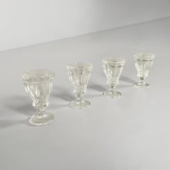 Italian Art Deco small glass glasses, 1930s