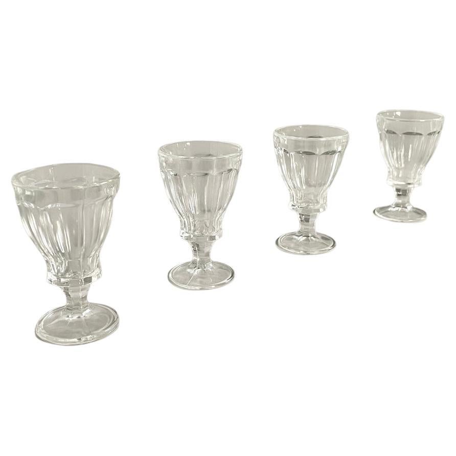 Italian Art Deco small glass glasses, 1930s