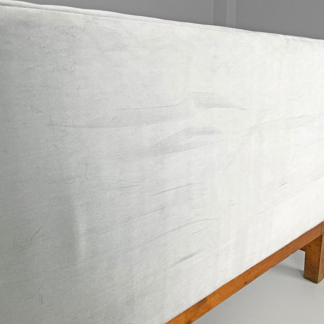 Italian Art Deco sofa in wood and light blue pastel velvet, 1930s 9