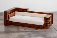 Canapé italien Art déco avec meuble intégré, années 1930