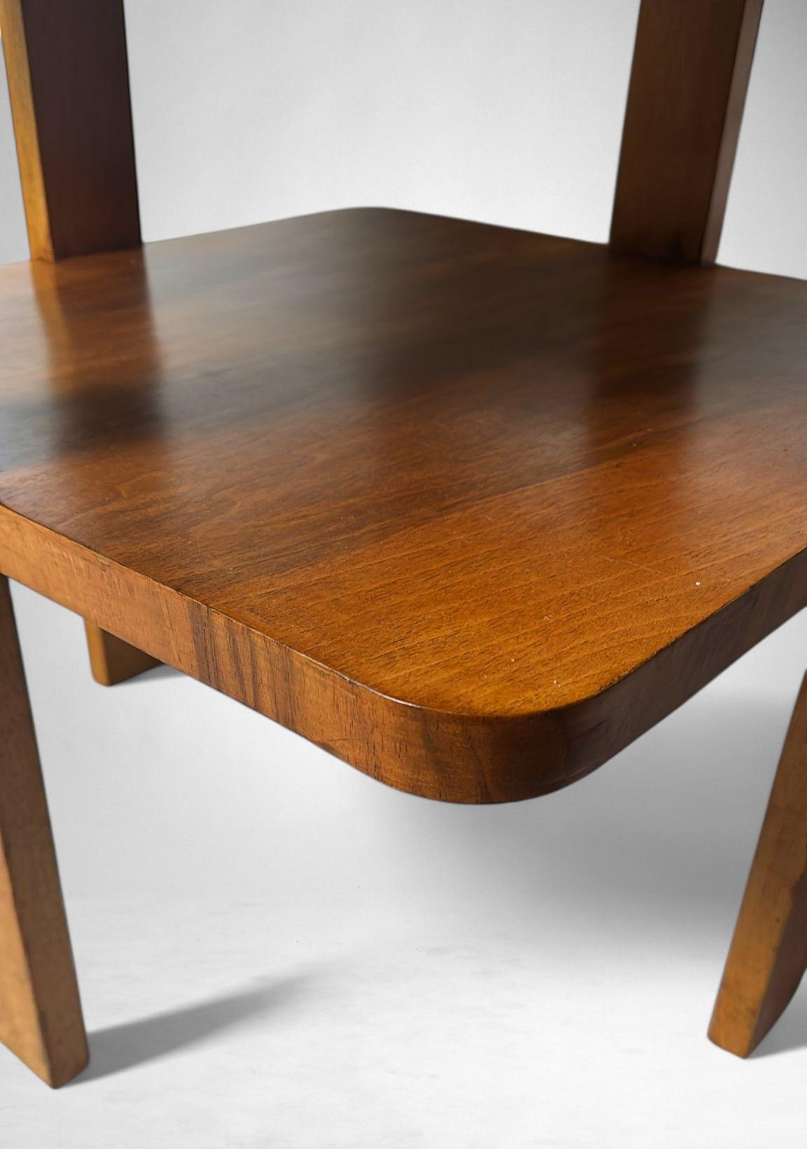 Table à thé/café carrée Art Déco italien avec plateau en verre en vente 5