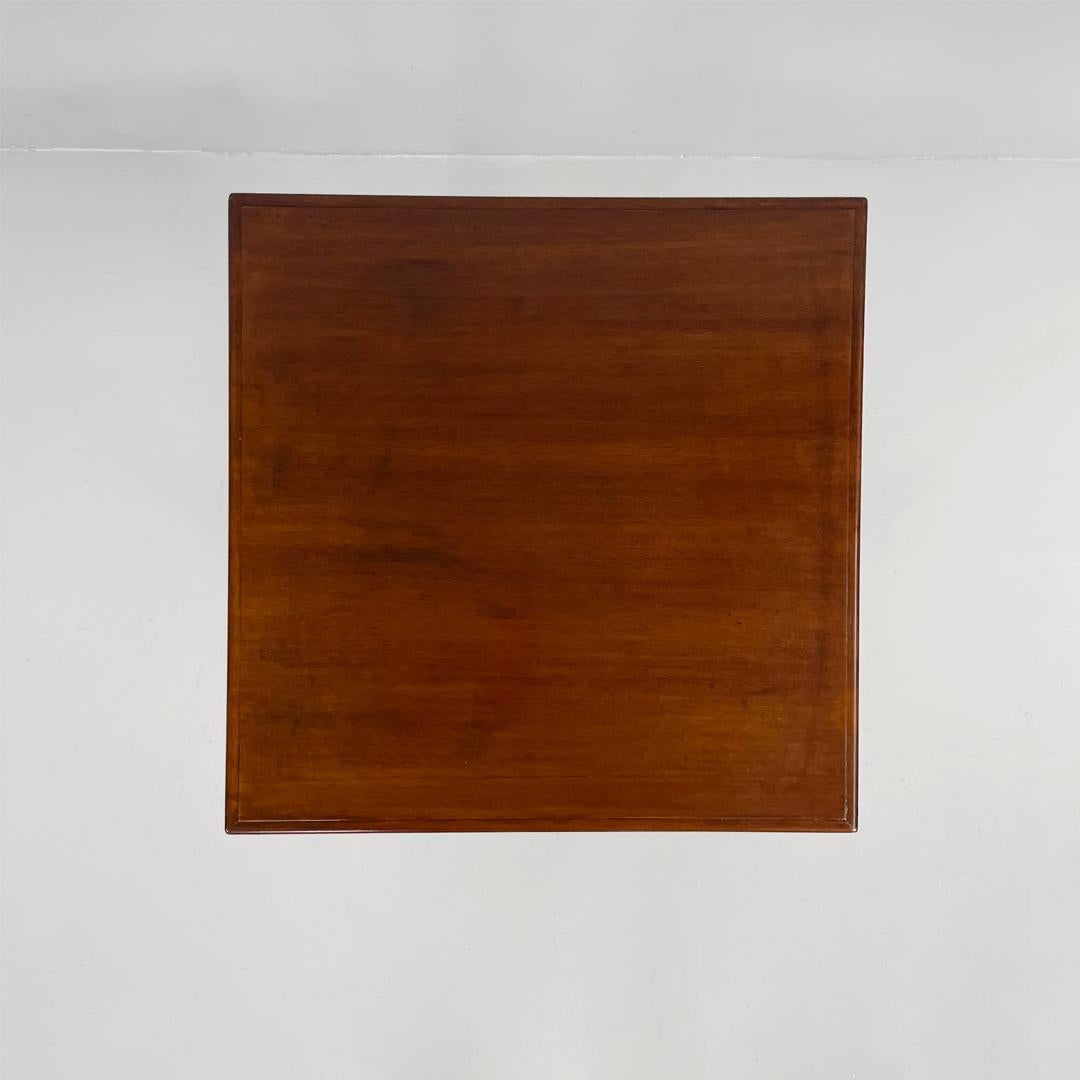 Bois Socle carré en bois art déco italien, années 1920 en vente