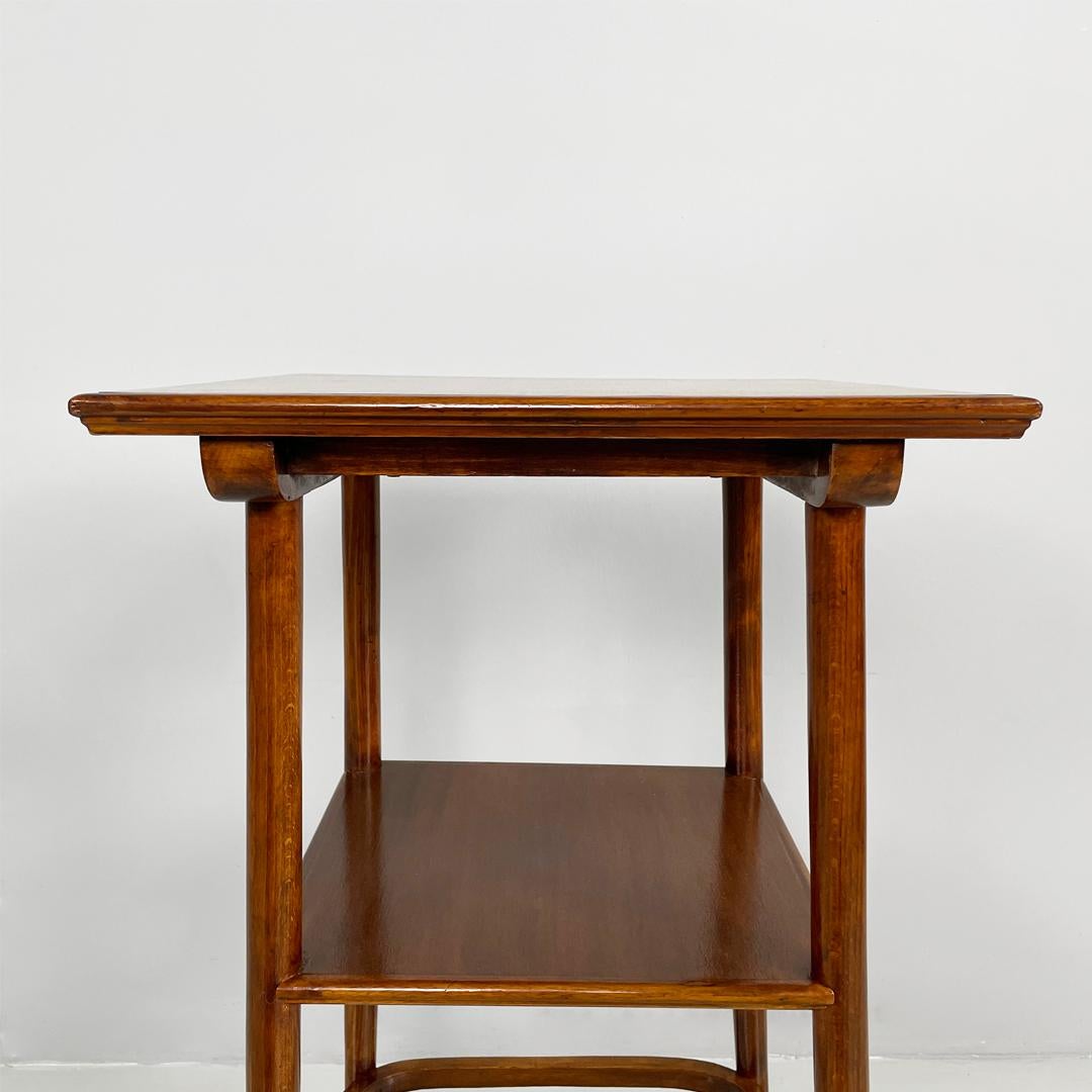 Socle carré en bois art déco italien, années 1920 en vente 2