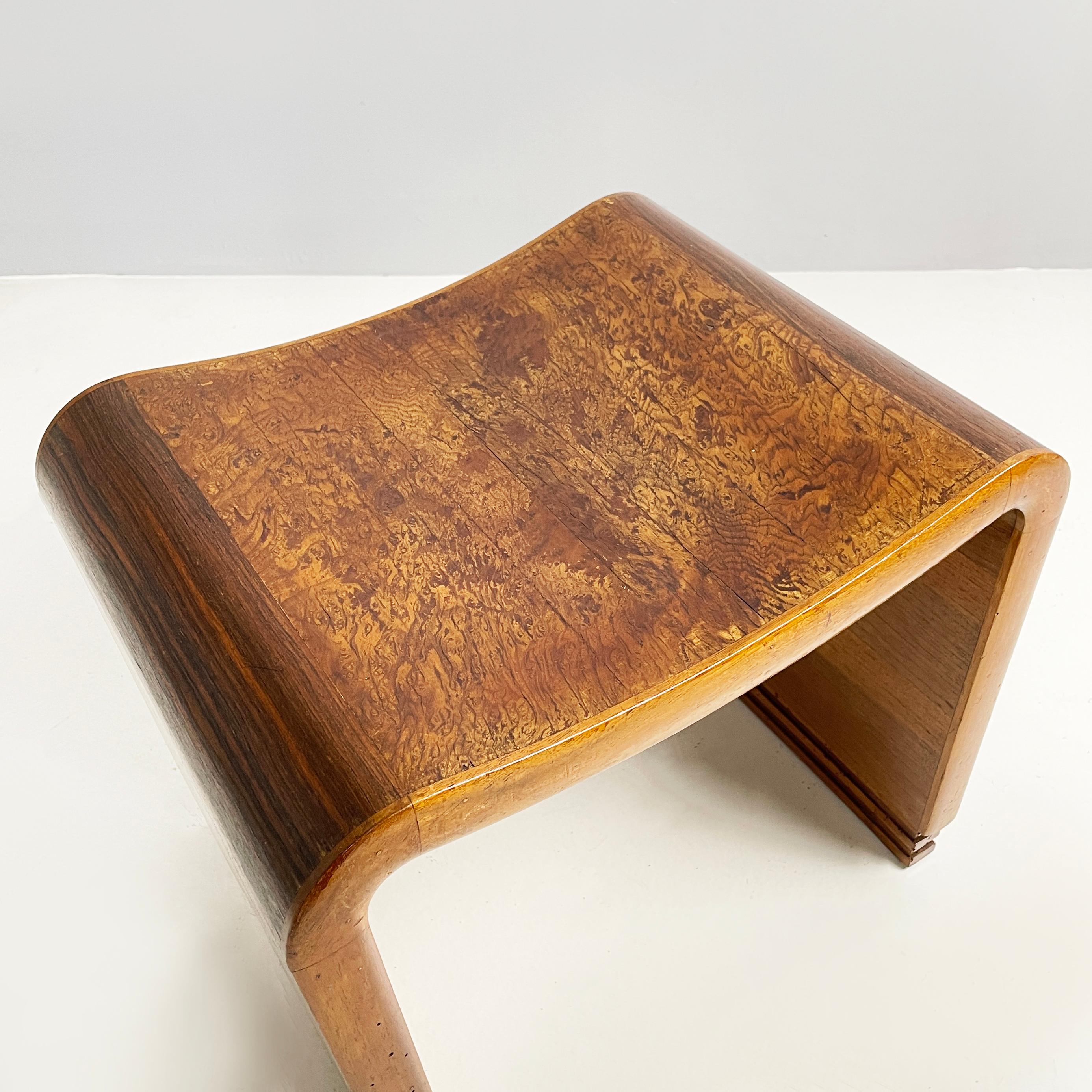 Mid-20th Century Italian art deco Stool in solid wood, 1930s For Sale
