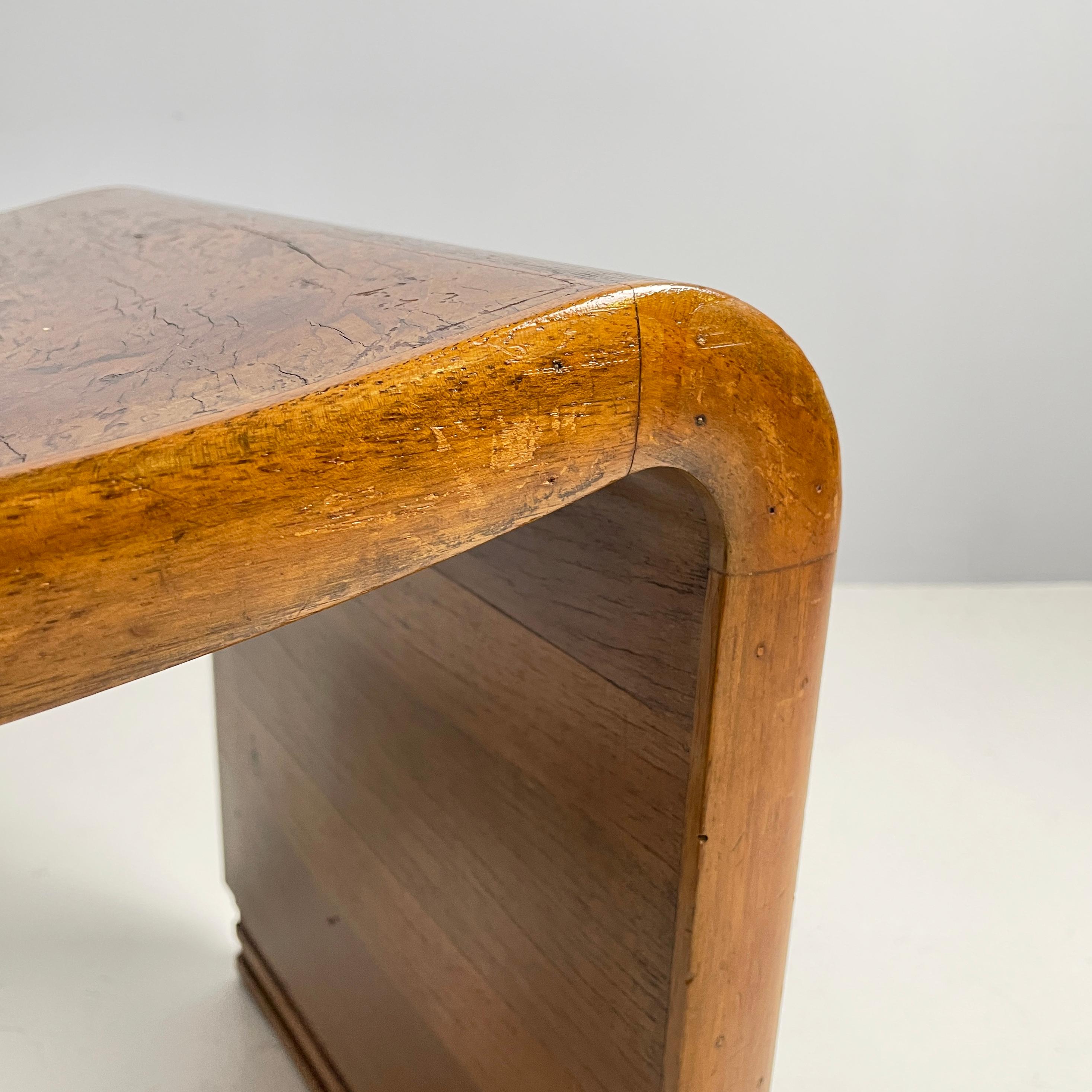 Italian art deco Stool in solid wood, 1930s For Sale 1