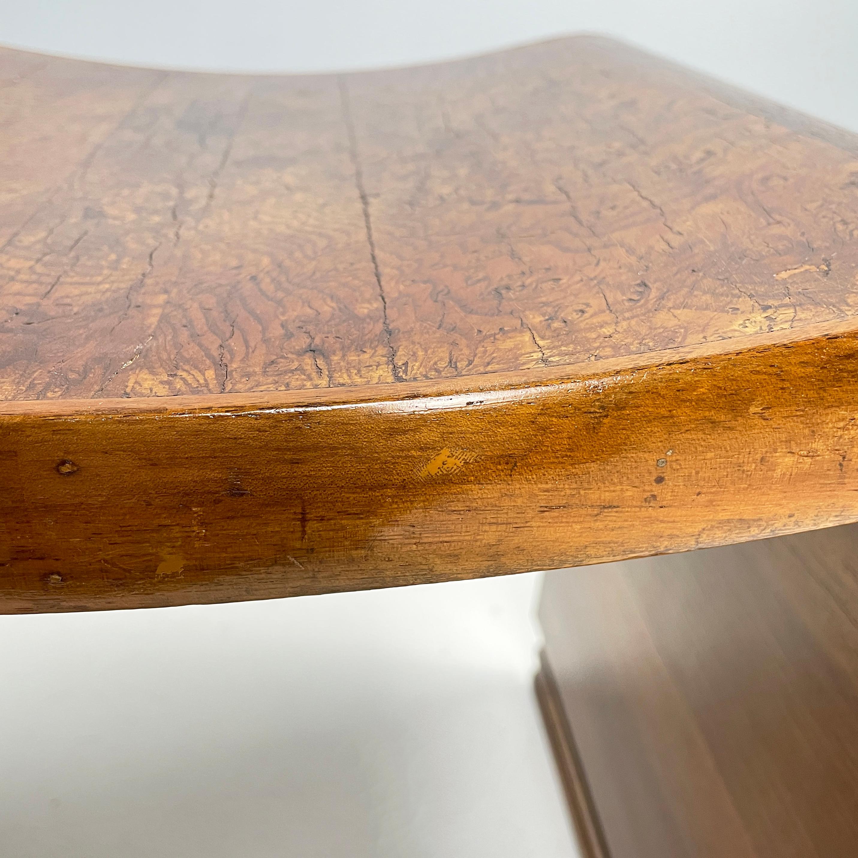 Italian art deco Stool in solid wood, 1930s For Sale 2