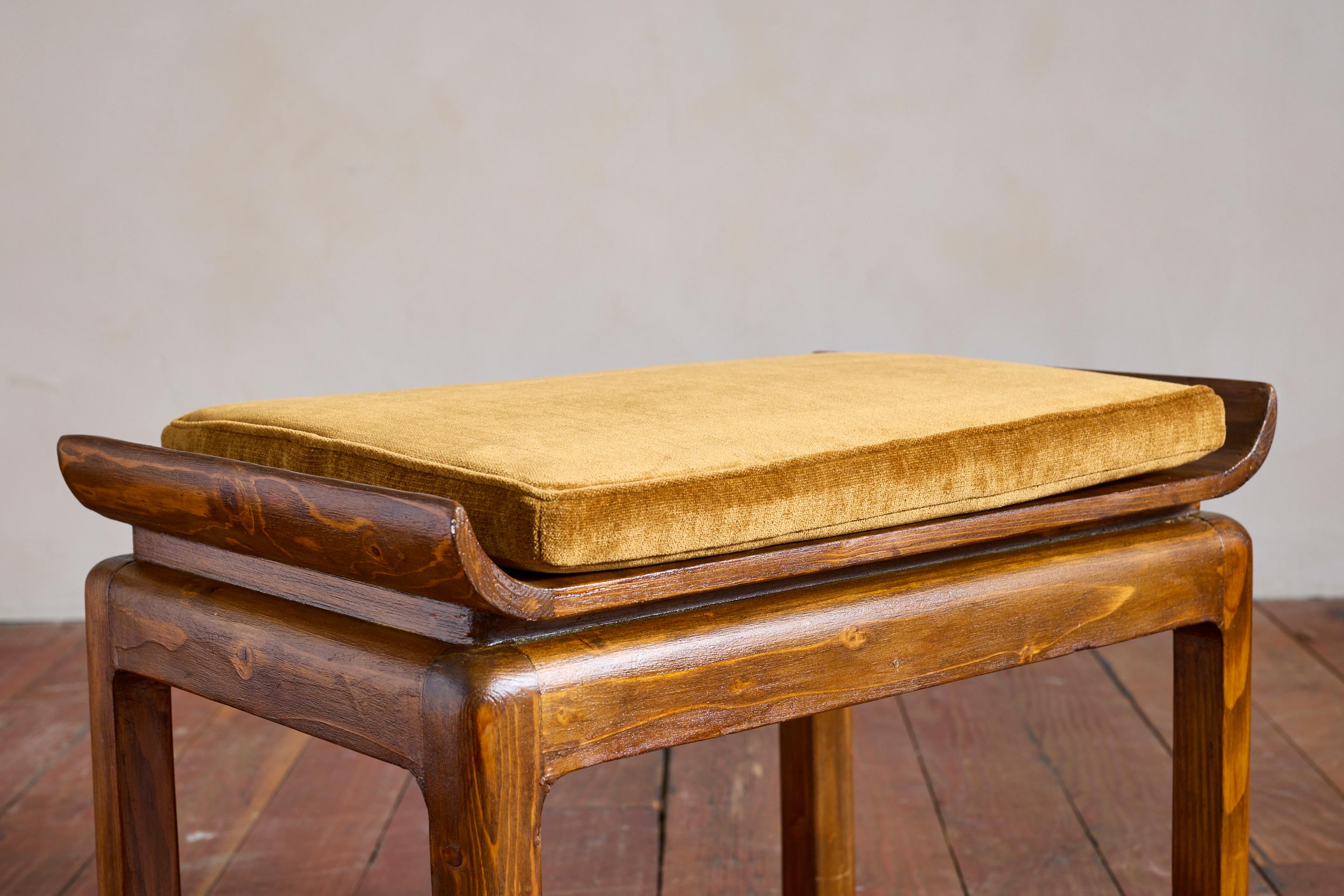 Velours Tabourets art déco italien en vente