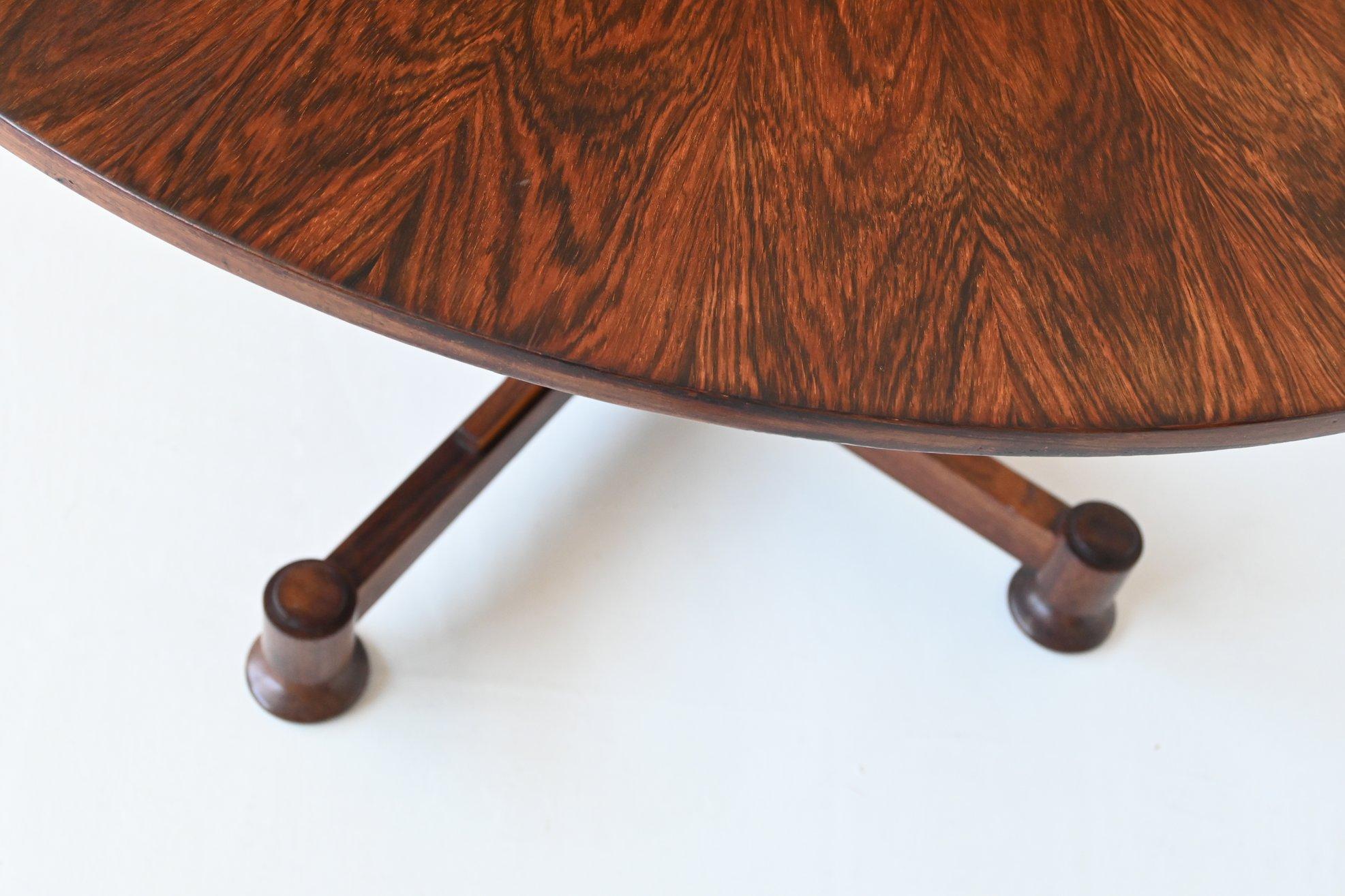 Italian Art Deco style dining table in rosewood Italy 1960 5