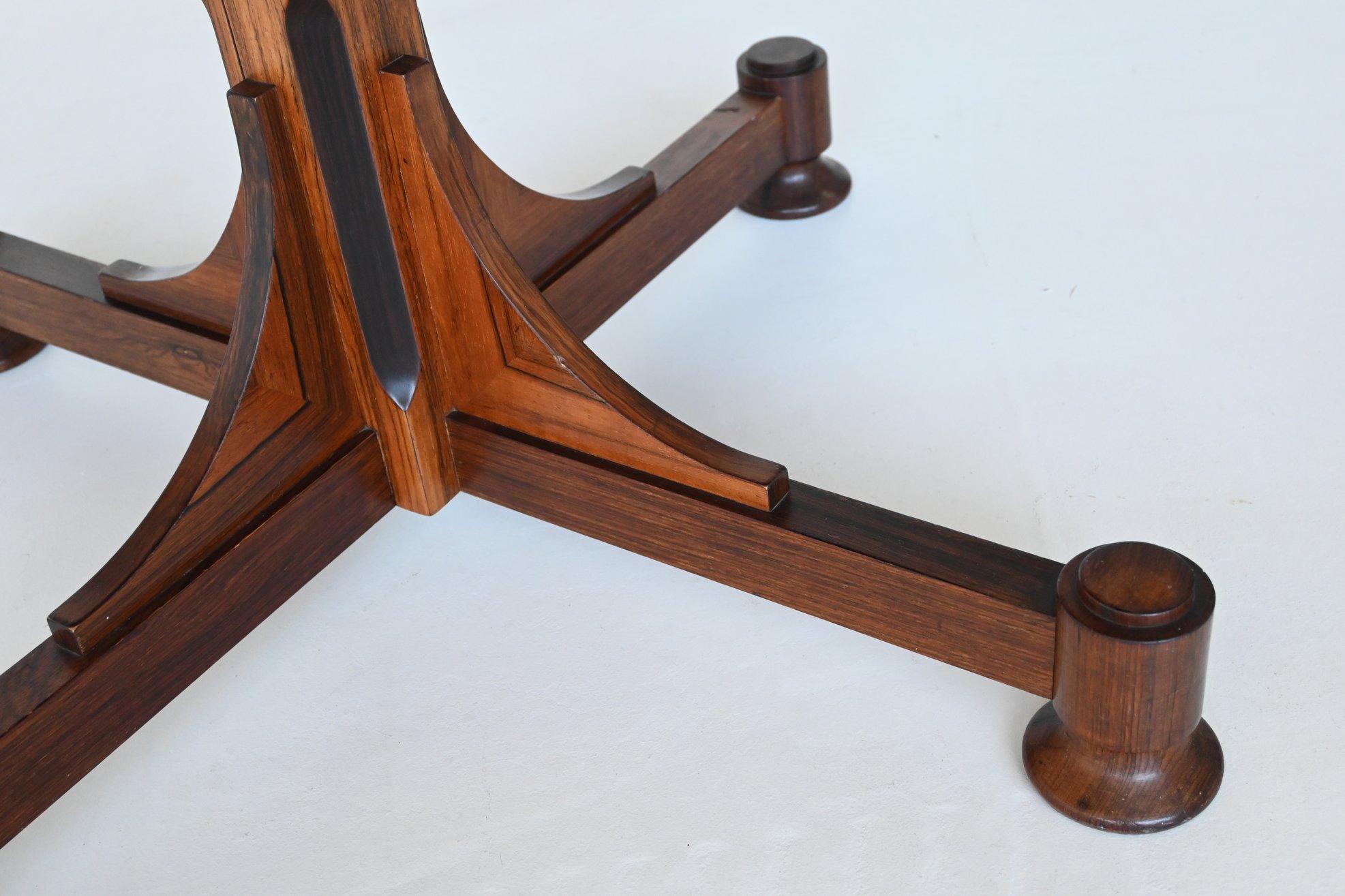 Italian Art Deco style dining table in rosewood Italy 1960 2