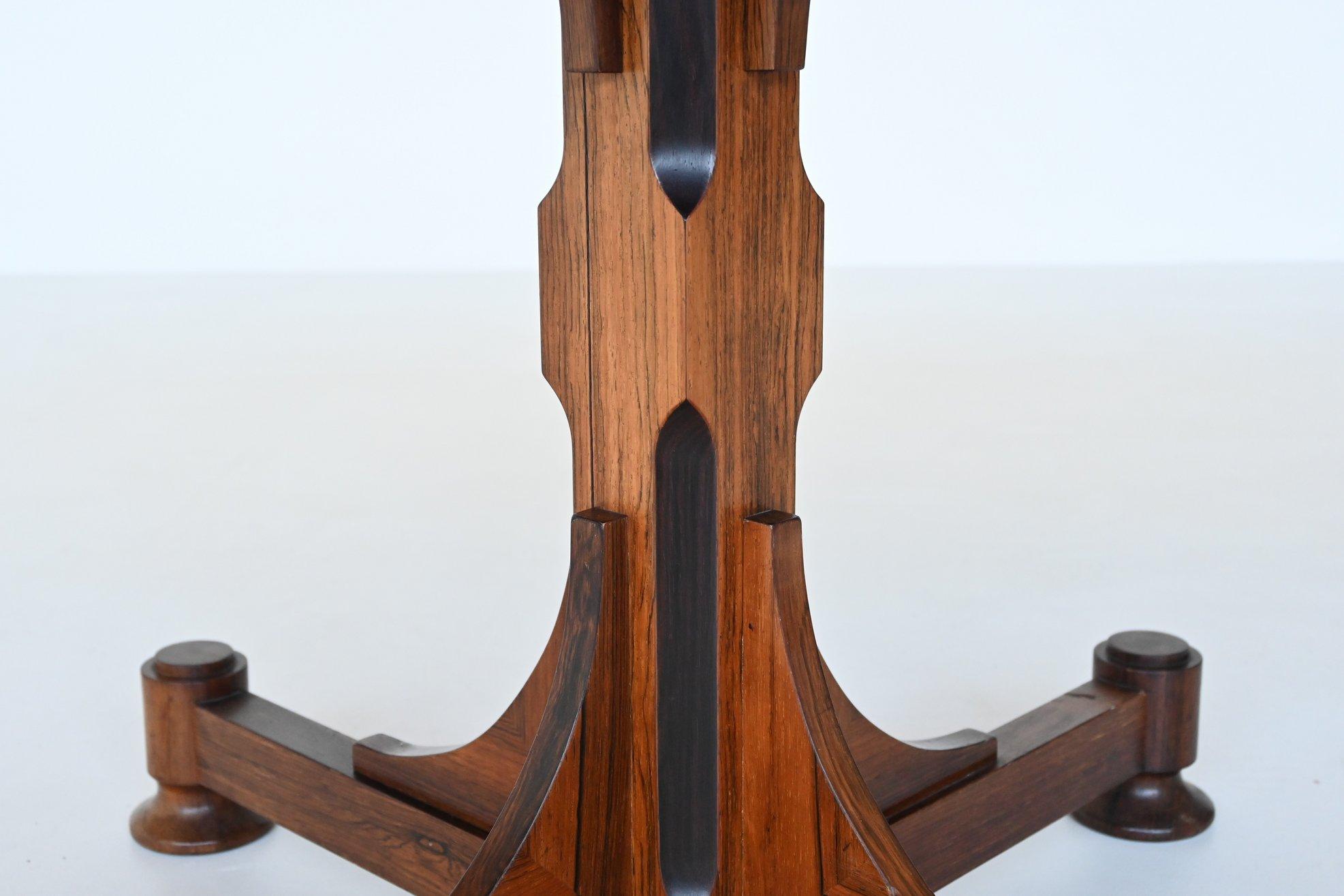 Italian Art Deco style dining table in rosewood Italy 1960 3