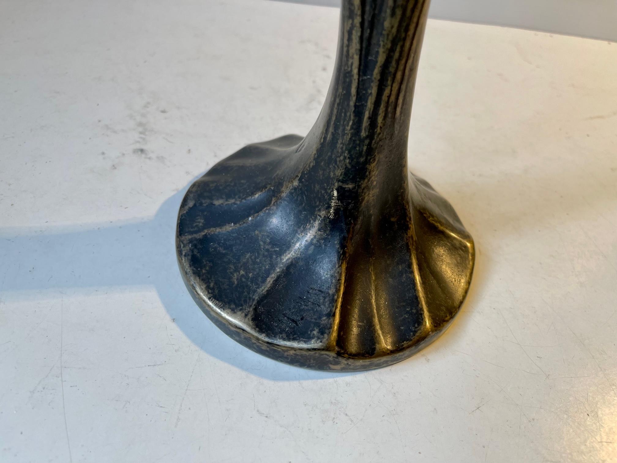 Lampe de table italienne de style Art déco en bronze, années 1980 Bon état - En vente à Esbjerg, DK