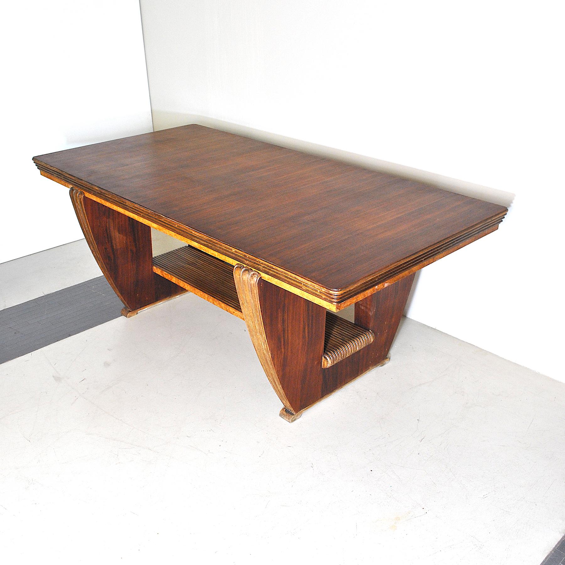 Wood Italian Art Dèco Table 40's