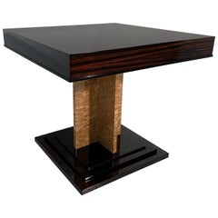 Italian Art Deco Table in Macassar and Birch Briar