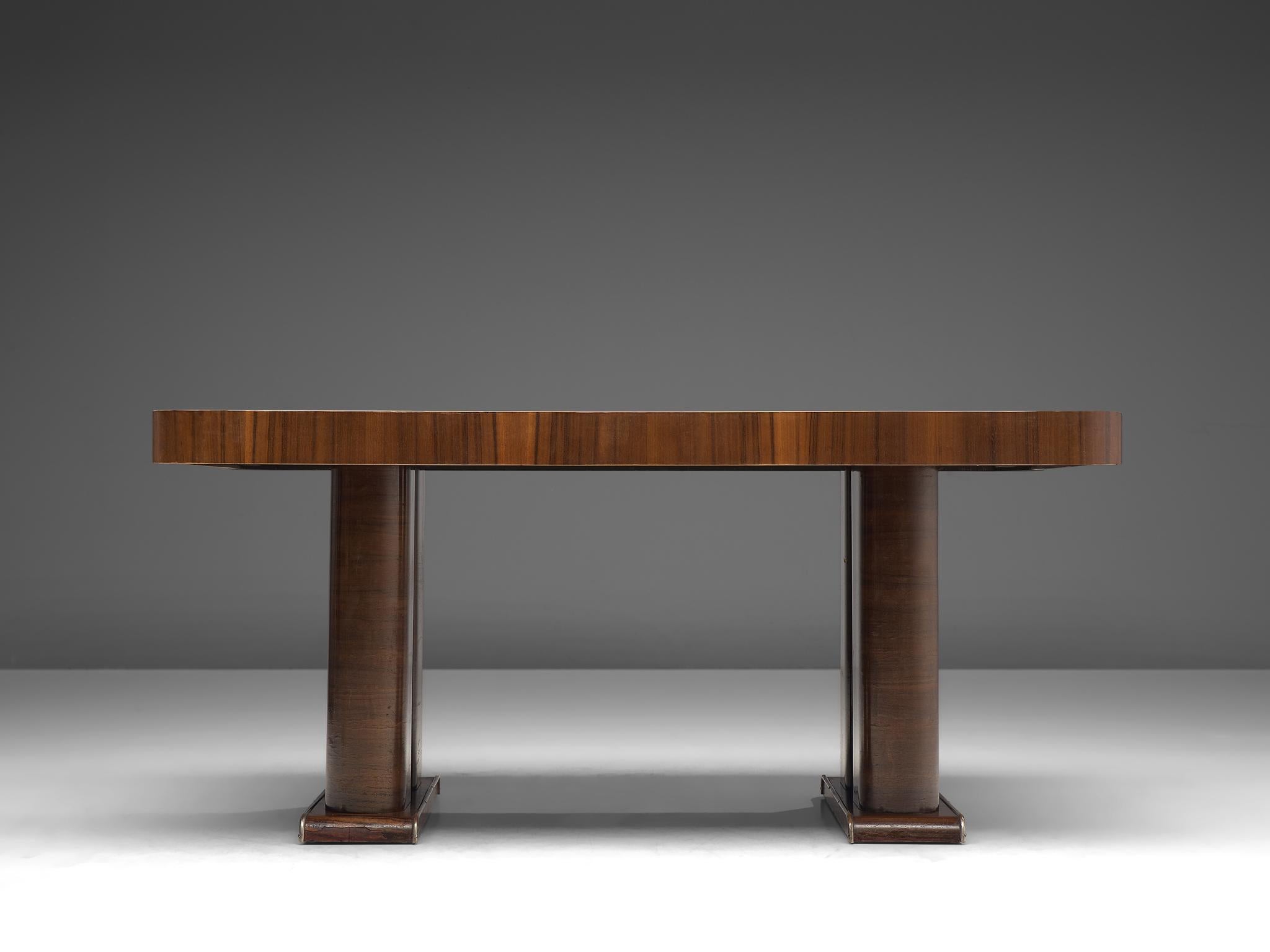 Mid-20th Century Italian Art Deco Table in Walnut  For Sale