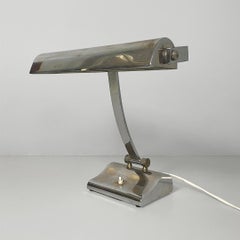 Italian Art Deco table lamp in chromed brass, 1930s