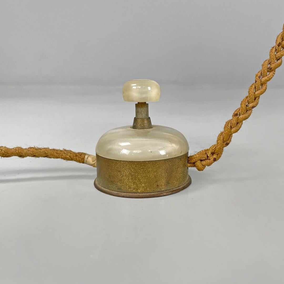 Italienische Art-Déco-Tischlampen von Seguso aus Murano-Glas und floralem Stoff, 1930er Jahre im Angebot 8