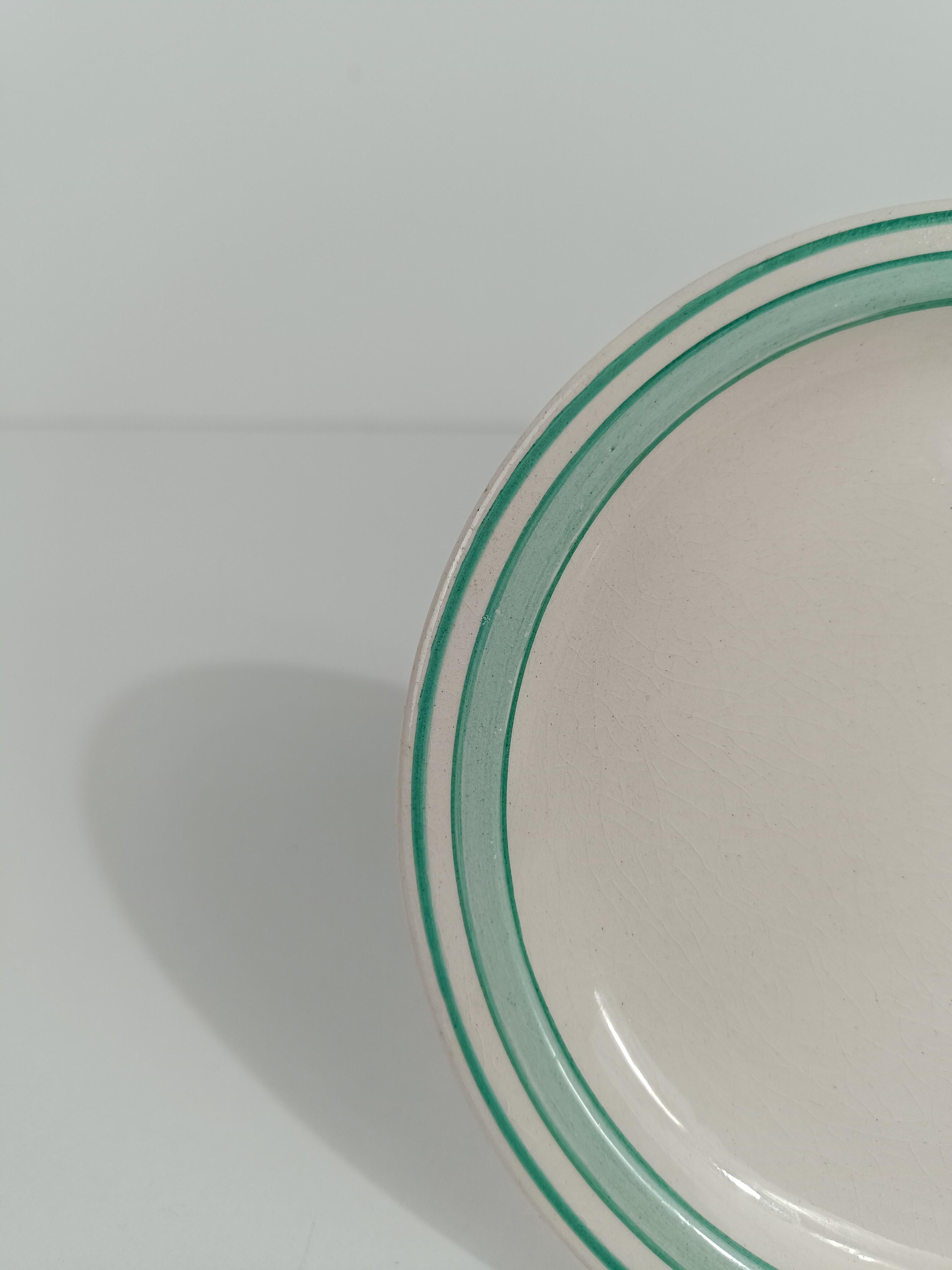 Juego de té Art Déco italiano de Richard Ginori en mayólica blanca y verde Tiffany en Bueno estado para la venta en Roma, IT