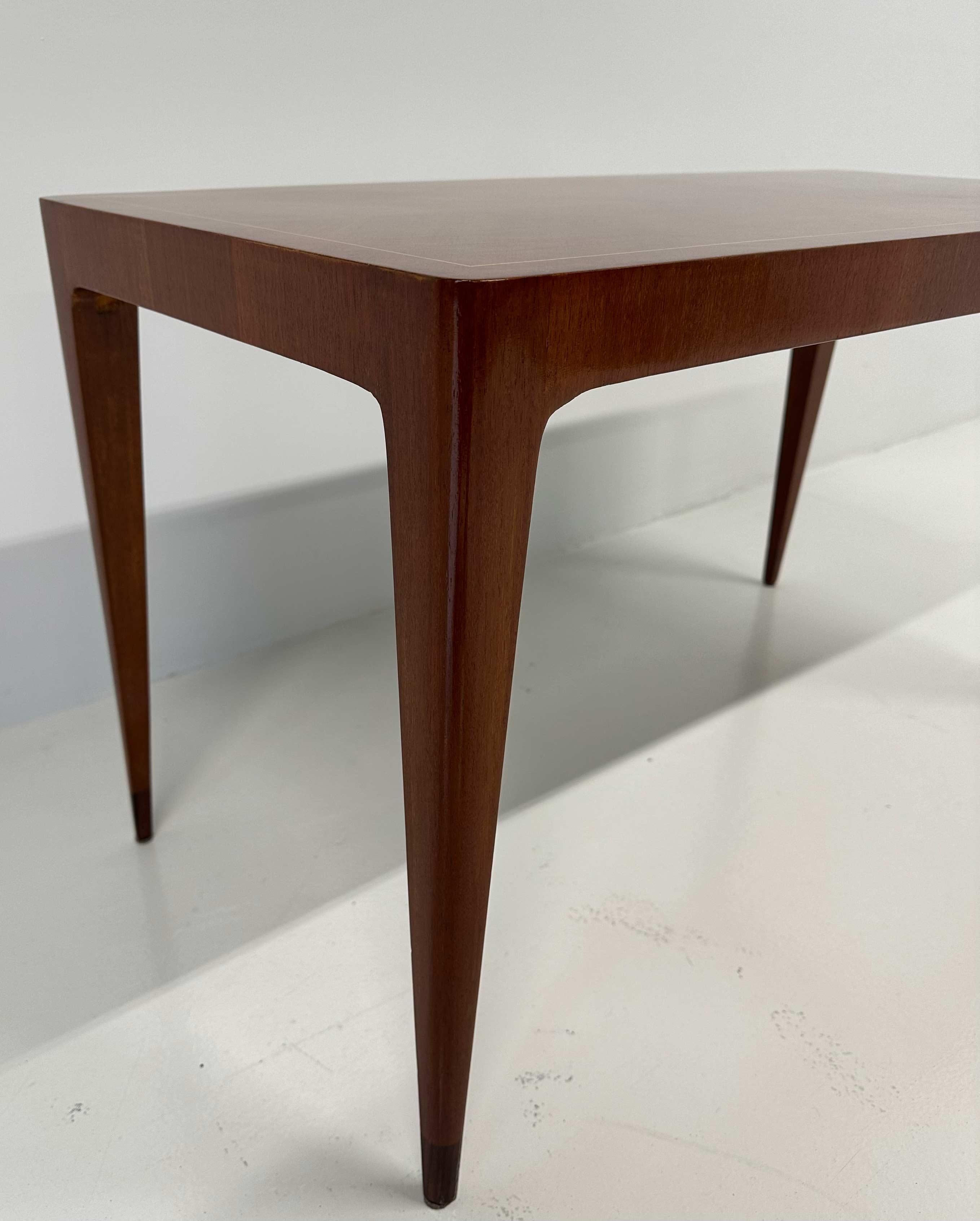 Italian Art Deco Teak and Maple Coffee Table By Paolo Buffa , 1950s For Sale 2