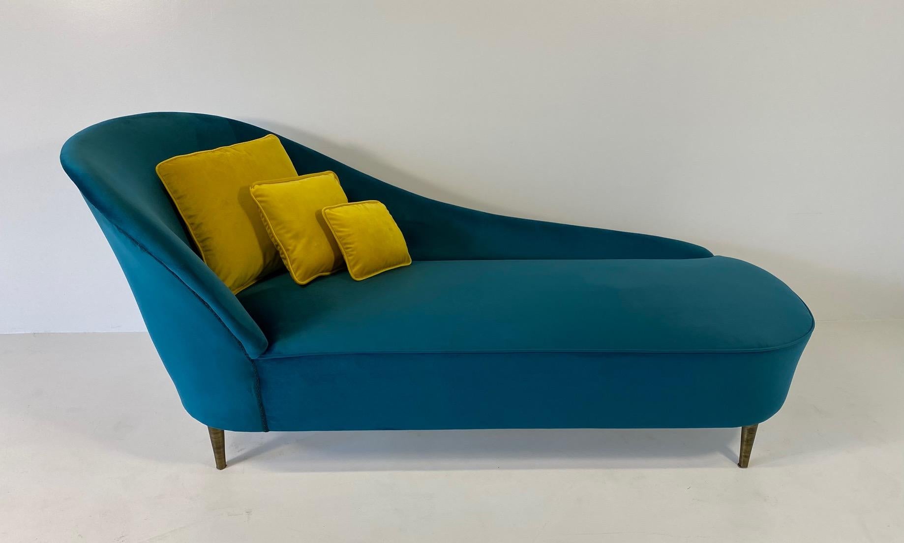 teal chaise lounge
