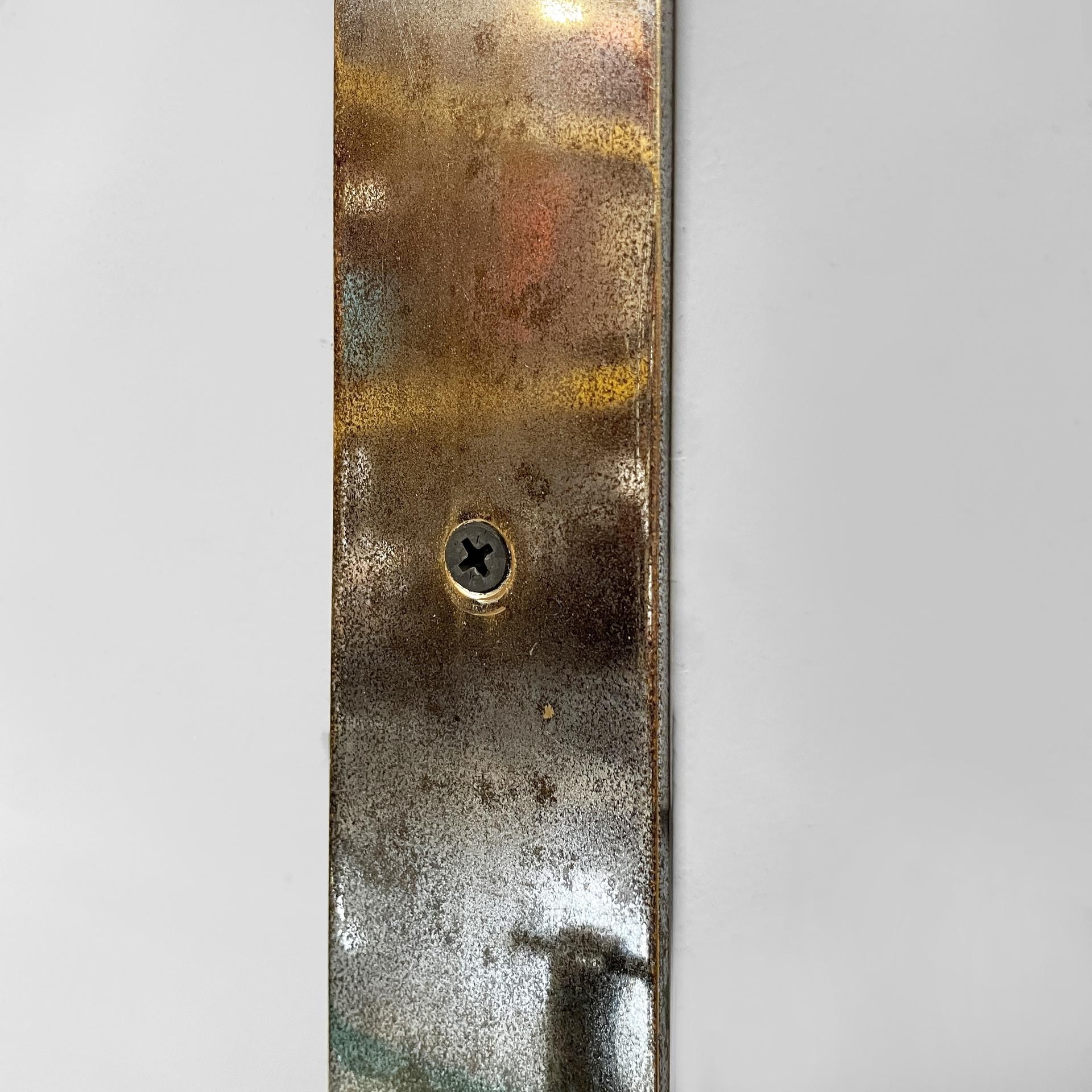 Miroir mural inclinable italien Art Deco avec étagère en verre et métal, années 1930 en vente 5