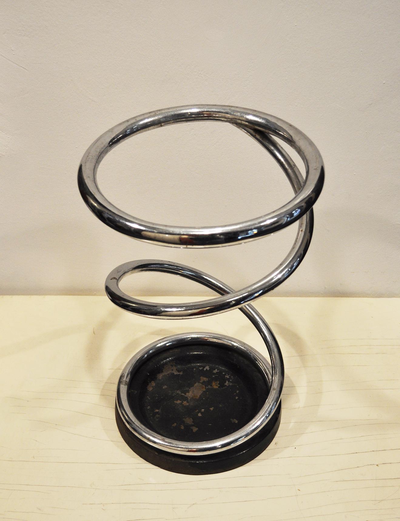 Iron Italian Art Deco Umbrella Stand  1930s For Sale