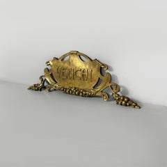 Italian Art Deco Venchi brass sign, 1940s