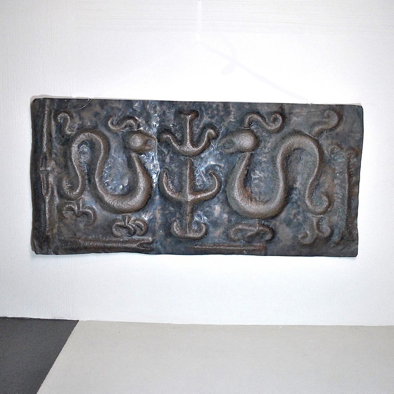Beautiful wall-mounted sculptures or technique called low relief an Italian work from the Art Deco age.