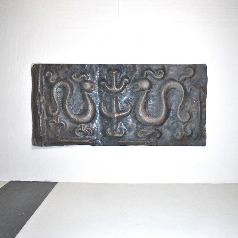 Early 20th Century Italian Art Deco Wall Decoration in Bas-Relief For Sale